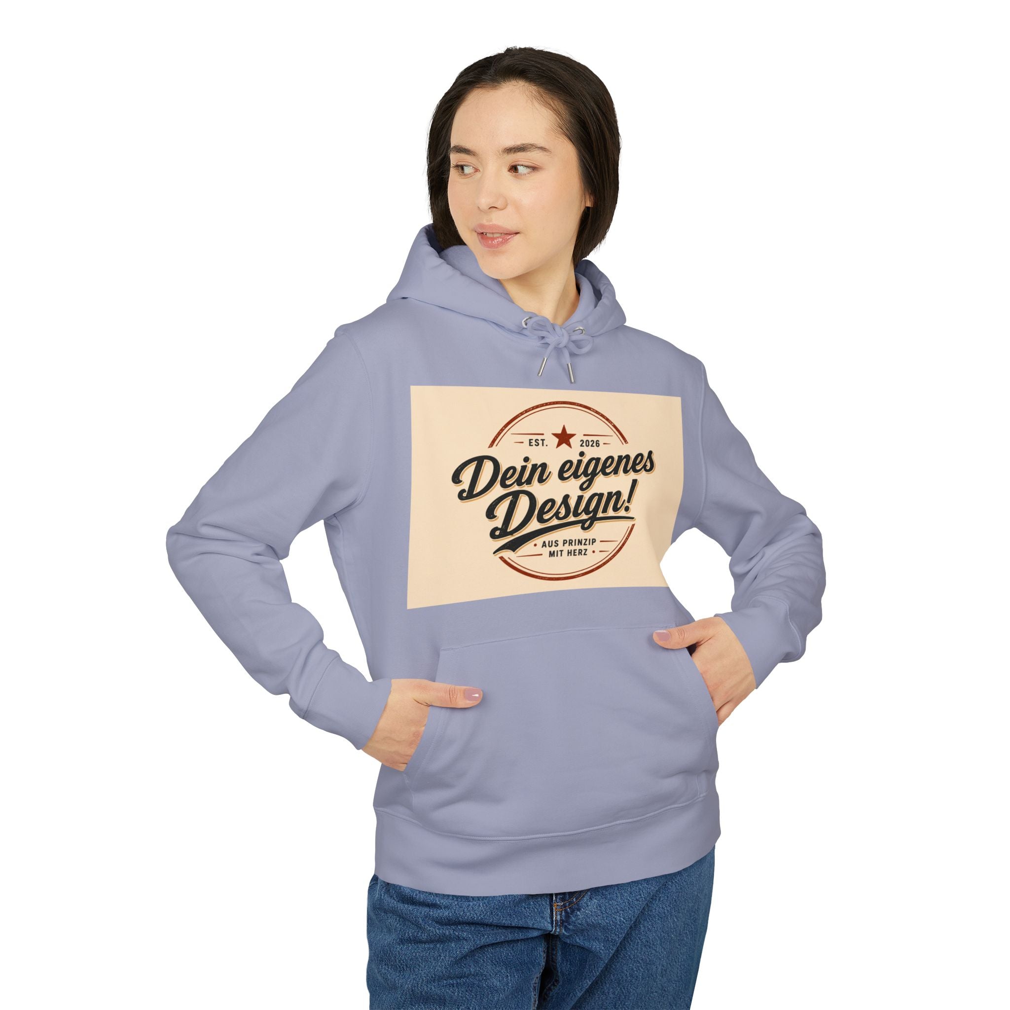 Hoodie — "Dein eigenes Design!" Vintage Badge Pullover
