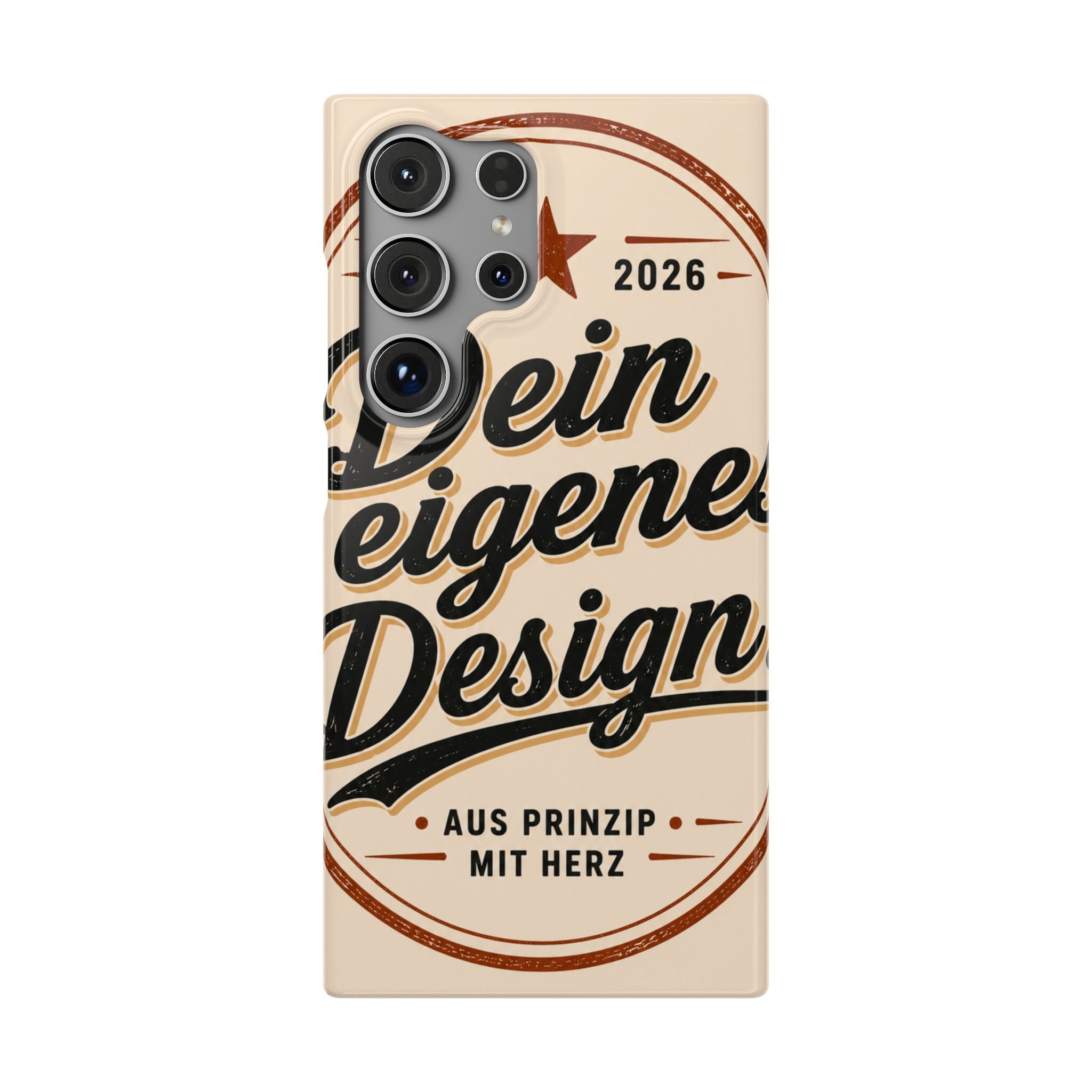 Phone Case — Retro "Dein eigenes Design" Customizable Snap Case