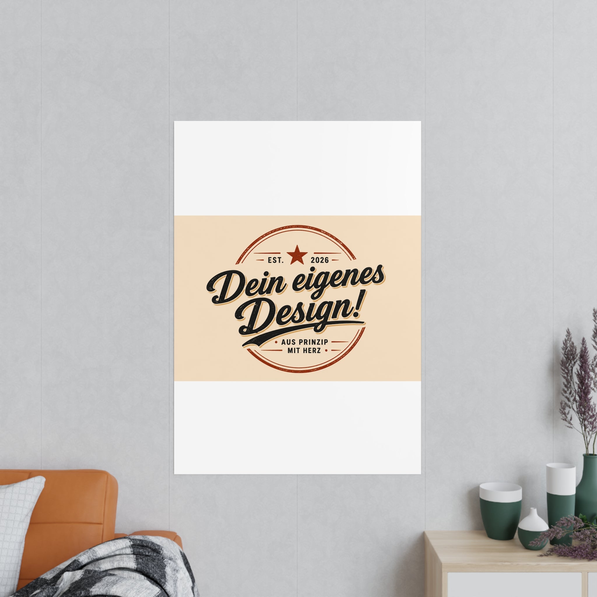 Custom Photopaper Poster — Personalizable Vintage Badge Design (Dein eigenes Design!)