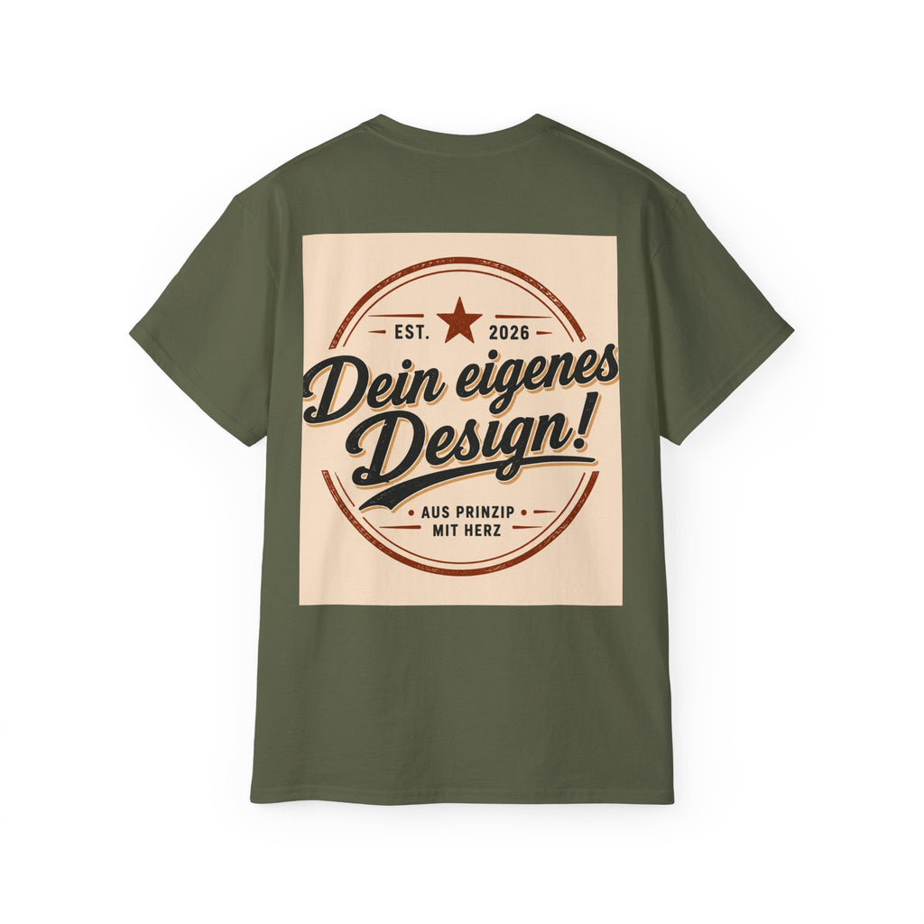 Vintage Badge T‑Shirt — "Dein eigenes Design!" Graphic Tee