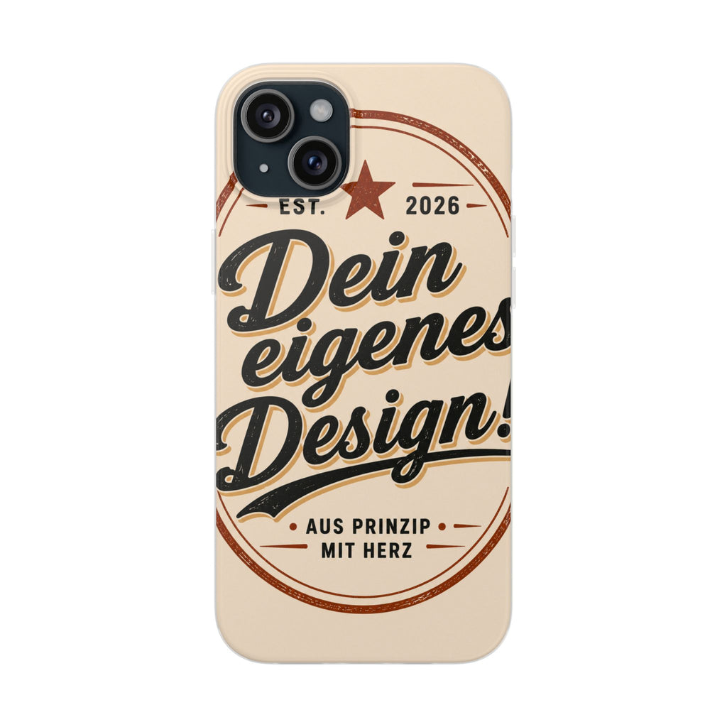 Phone Case — "Dein eigenes Design" Vintage Script Personalized Protective Case