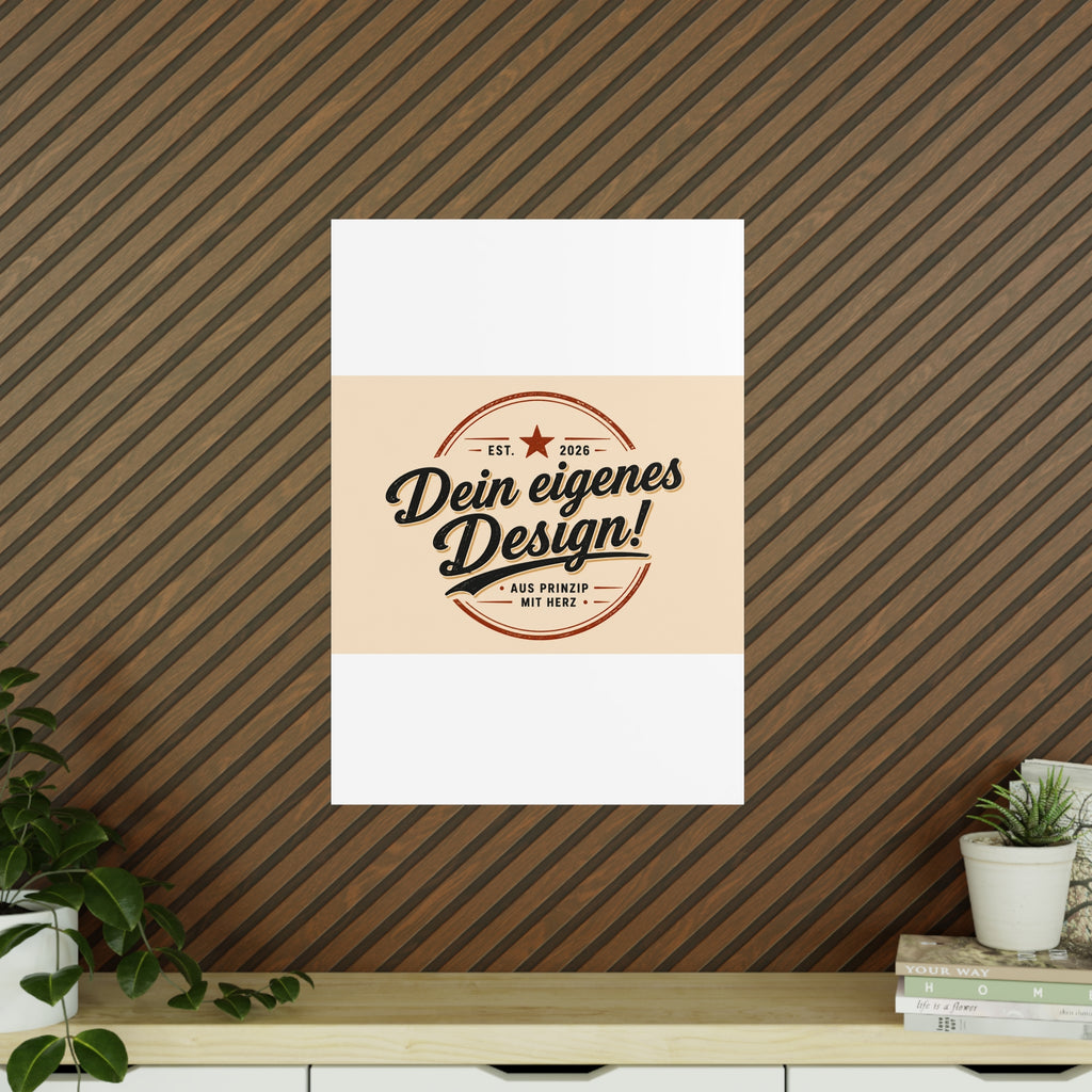 Custom Photopaper Poster — Personalizable Vintage Badge Design (Dein eigenes Design!)