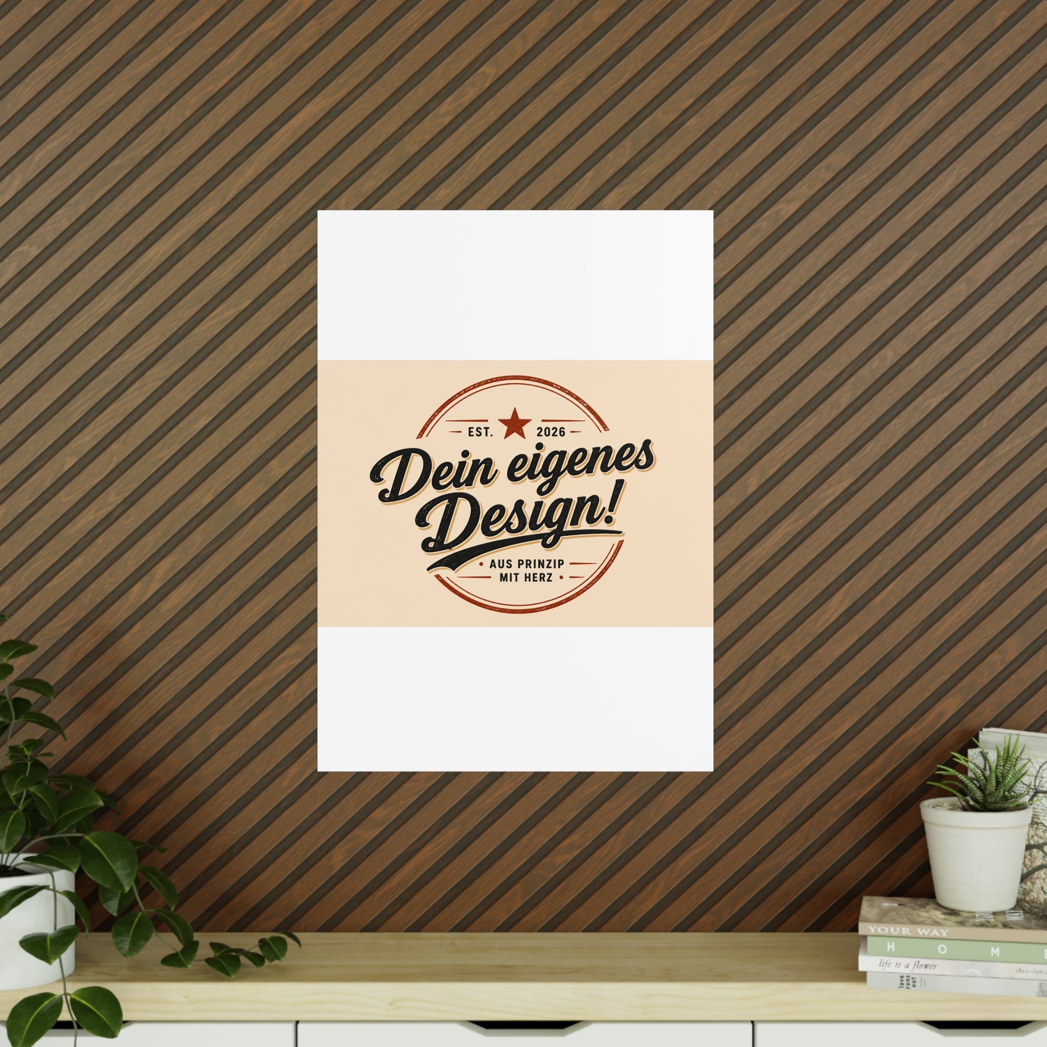 Custom Photopaper Poster — Personalizable Vintage Badge Design (Dein eigenes Design!)