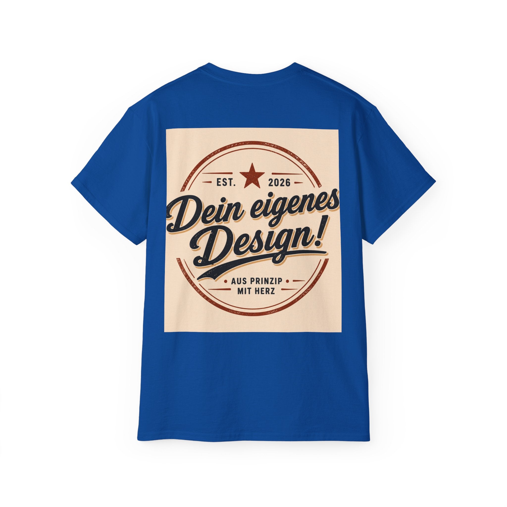 Vintage Badge T‑Shirt — "Dein eigenes Design!" Graphic Tee
