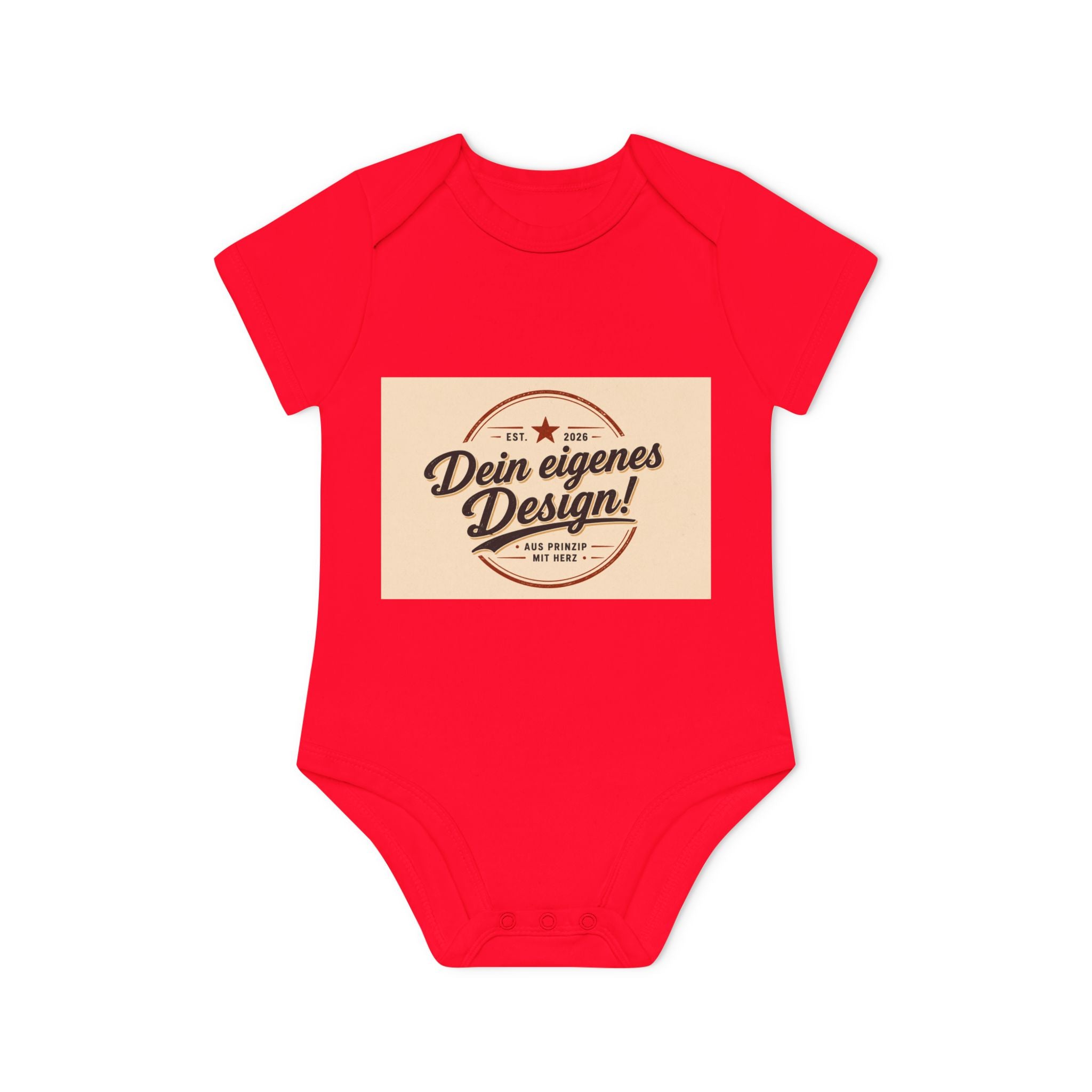 Organic Baby Bodysuit — Customizable "Dein eigenes Design" Infant Onesie