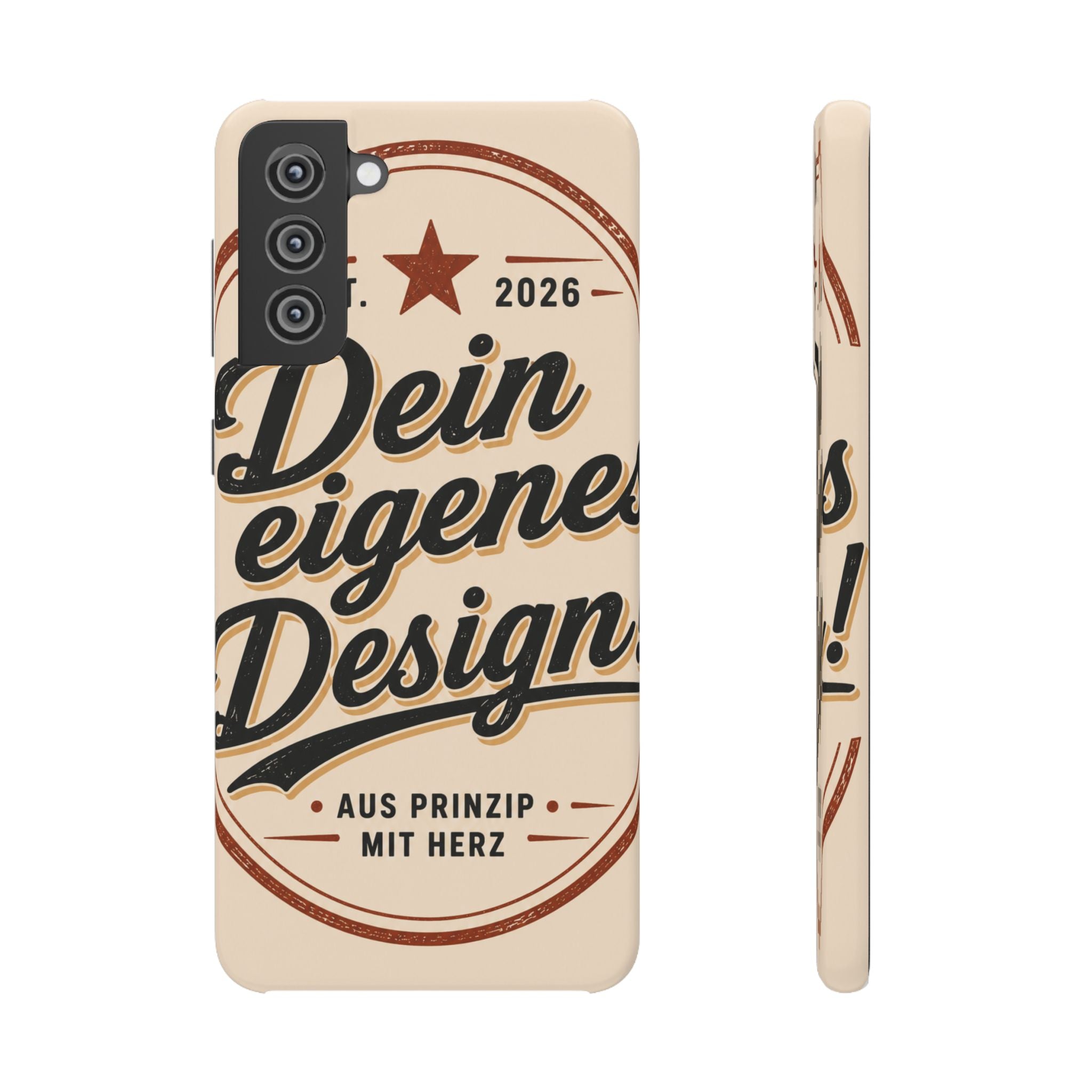 Phone Case — Retro "Dein eigenes Design" Customizable Snap Case