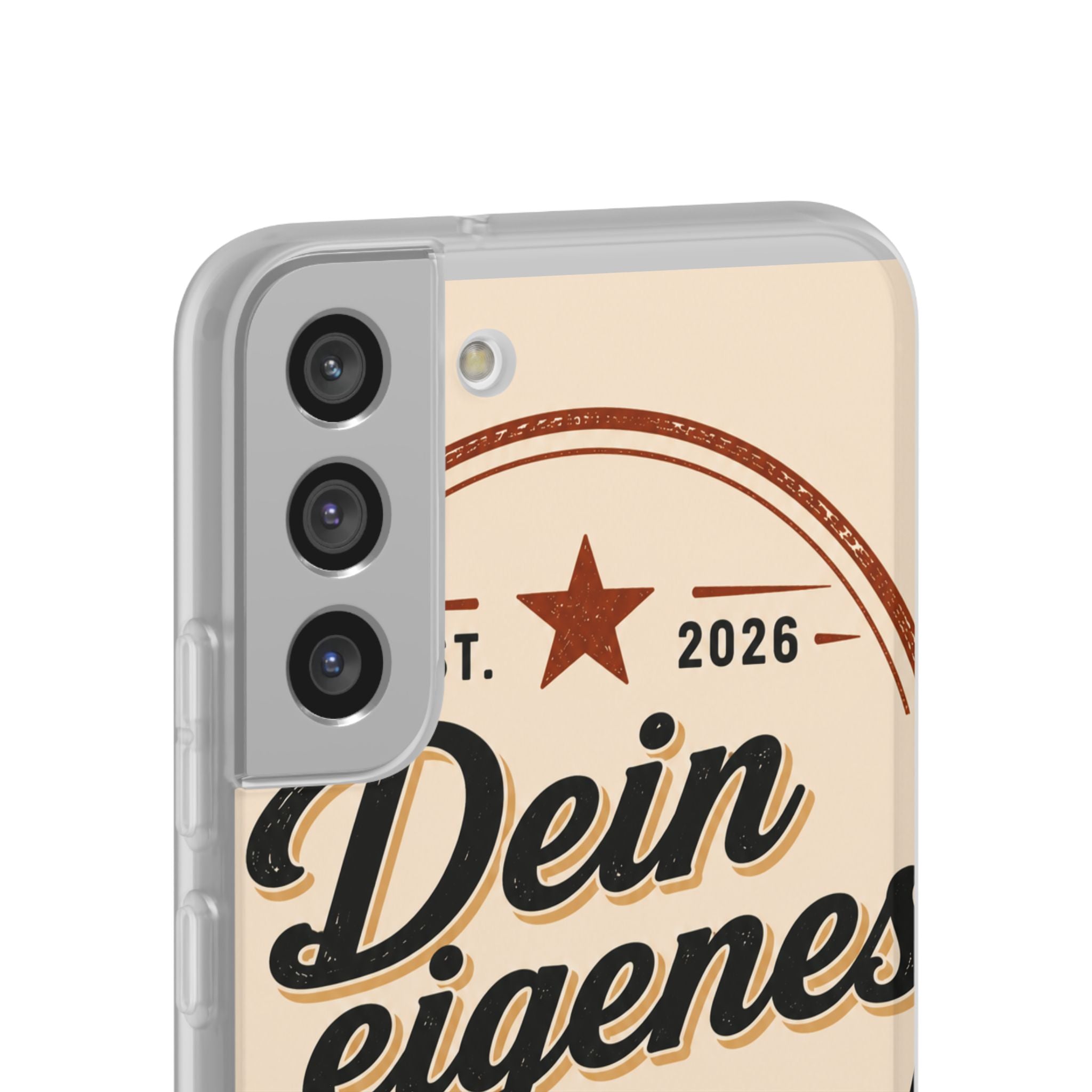Phone Case — "Dein eigenes Design" Vintage Script Personalized Protective Case