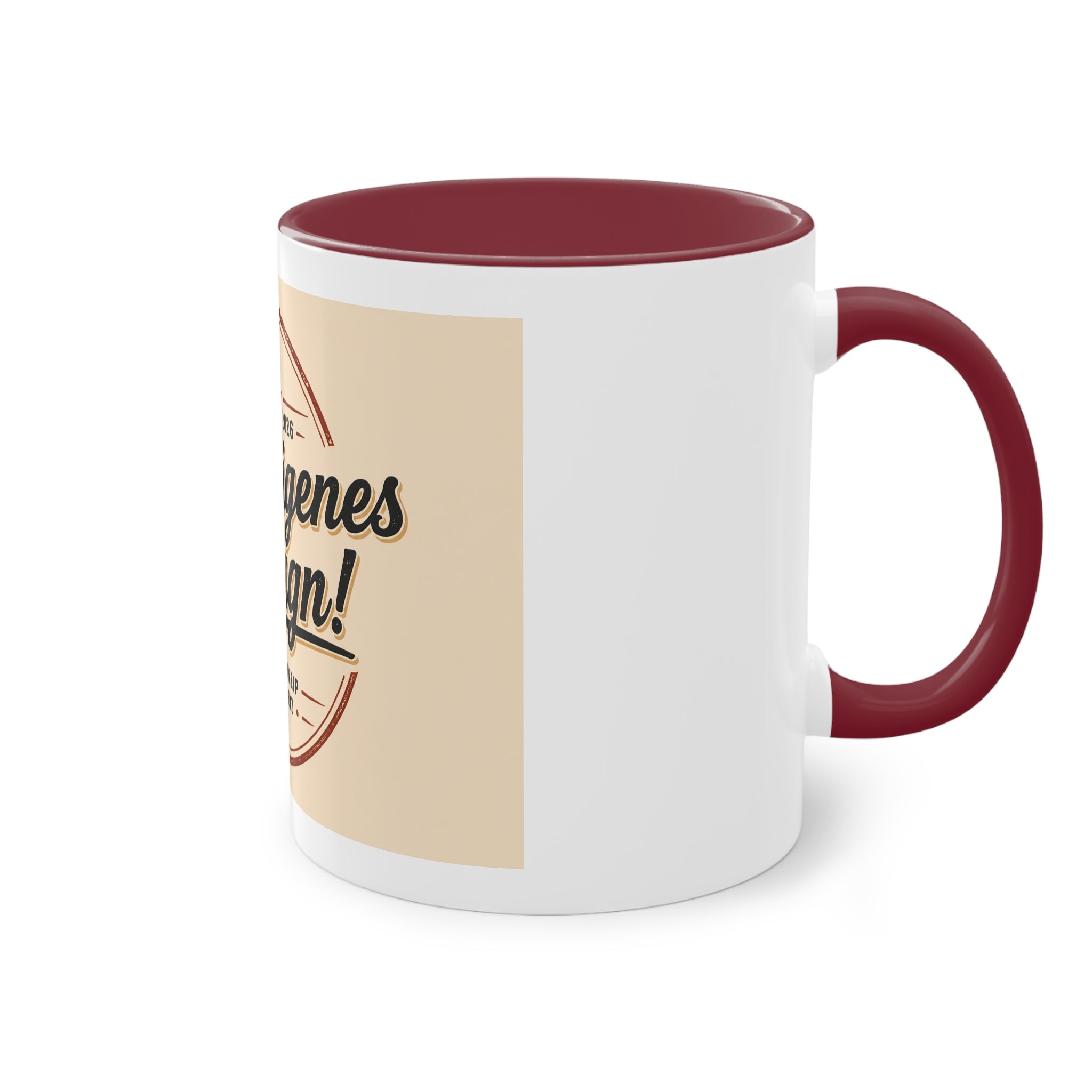 Personalized Two-Tone Coffee Mug — "Dein eigenes Design!" 11oz