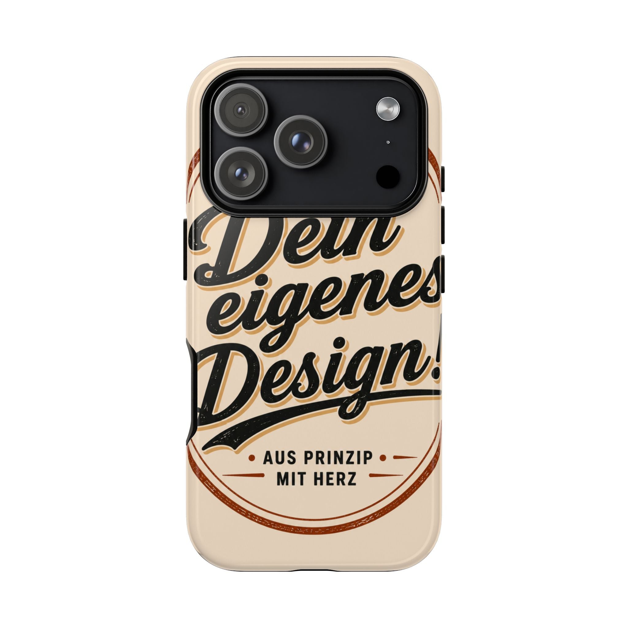 Custom Tough Phone Case — "Dein eigenes Design" Vintage Script Tough Case