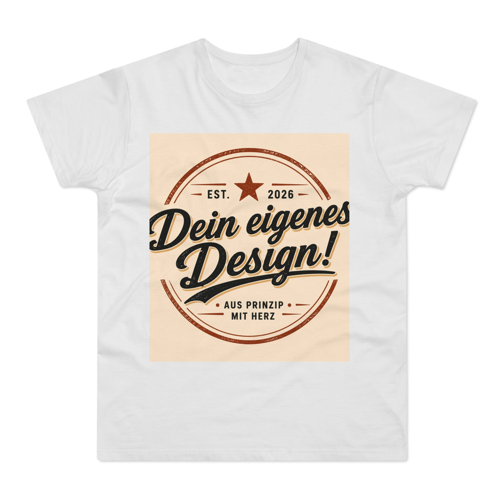 Men's Vintage Badge T‑Shirt — "Dein eigenes Design!" Retro Logo Tee