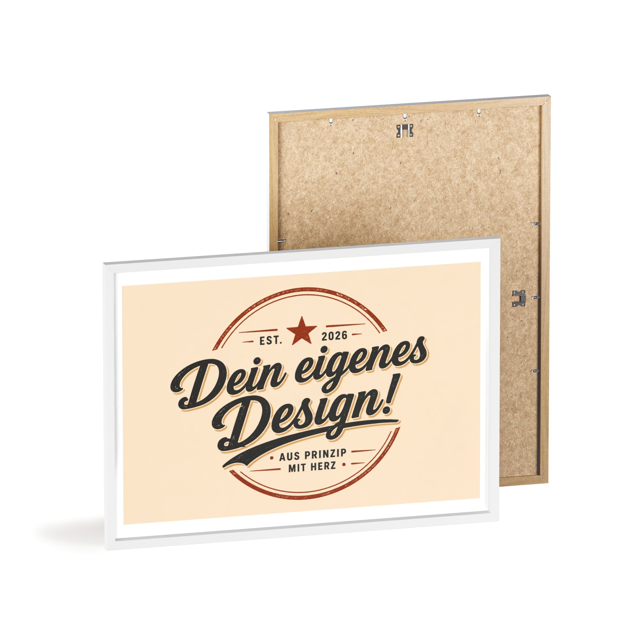 Framed Poster – "Dein eigenes Design!" Custom Wooden Frame Wall Art