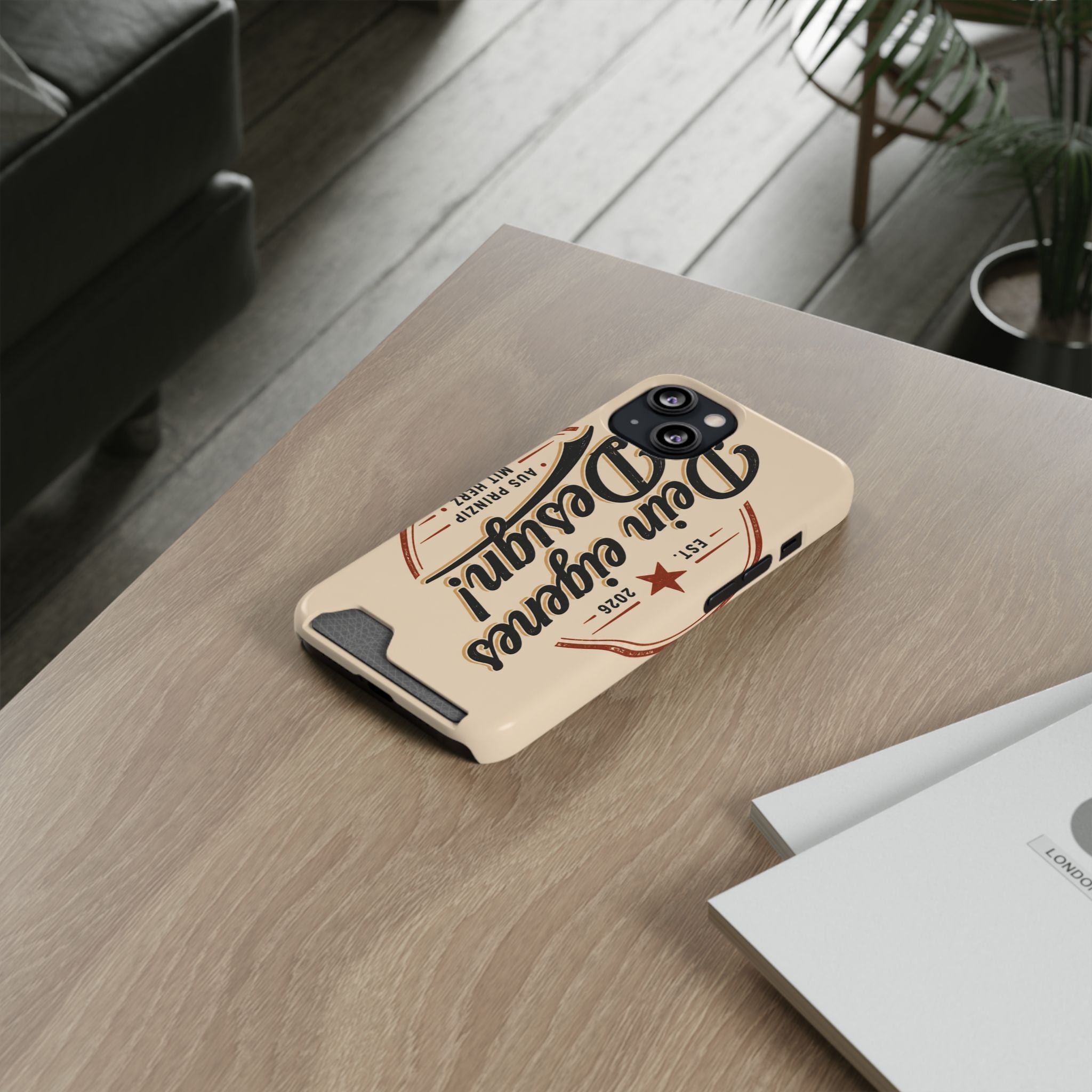 Handyhülle personalisiert mit Kartenhalter – iPhone & Samsung eigenes Design