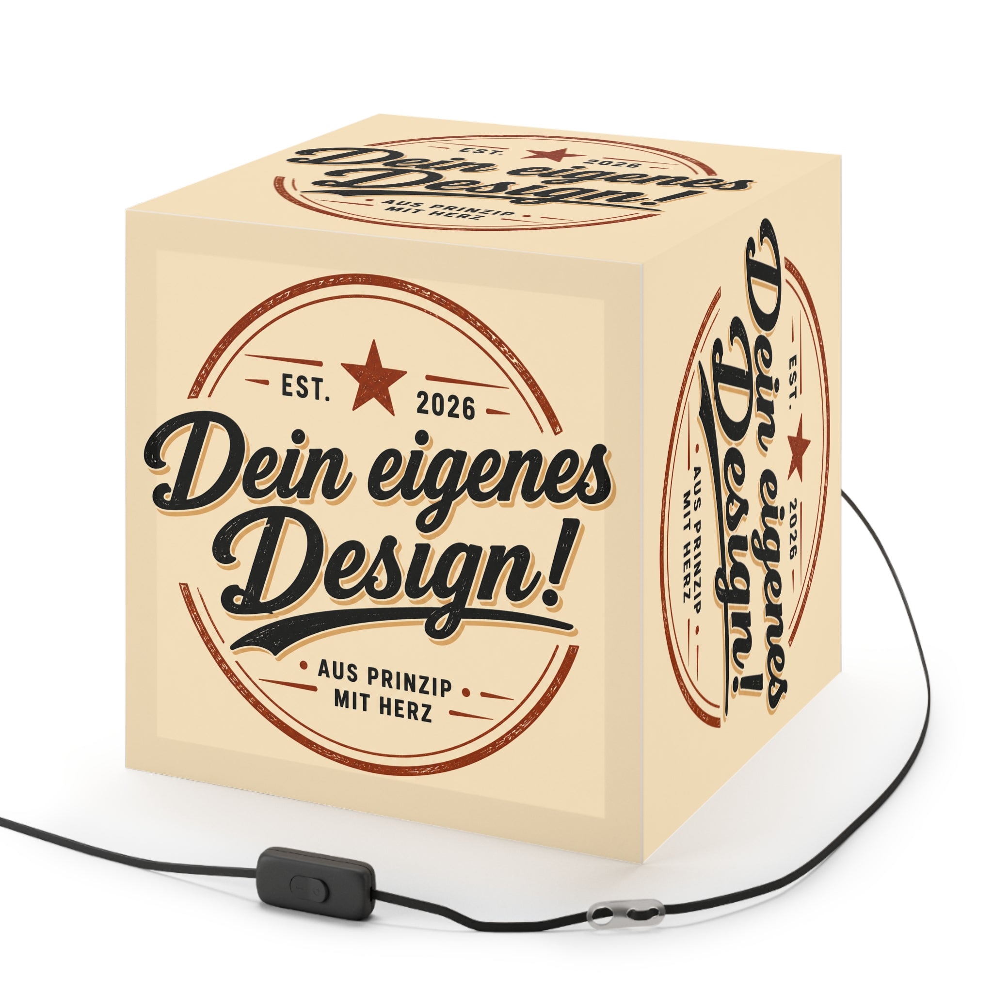Cube Lamp — Personalized "Dein eigenes Design!" Hanging Light