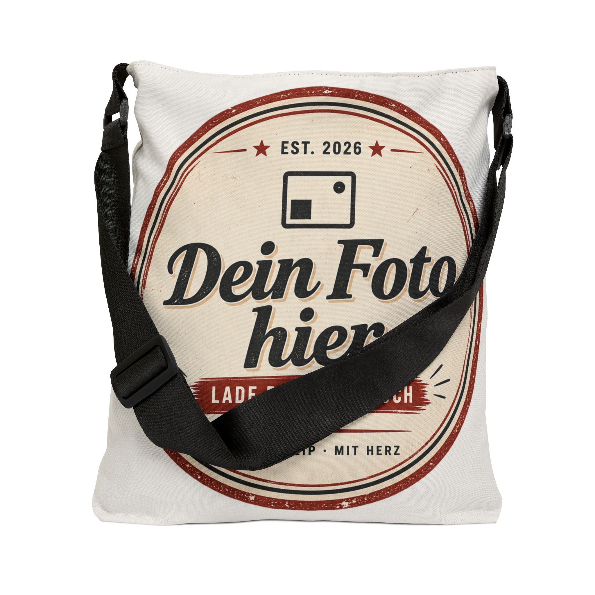 Personalized Canvas Messenger Bag – Design with your own photo