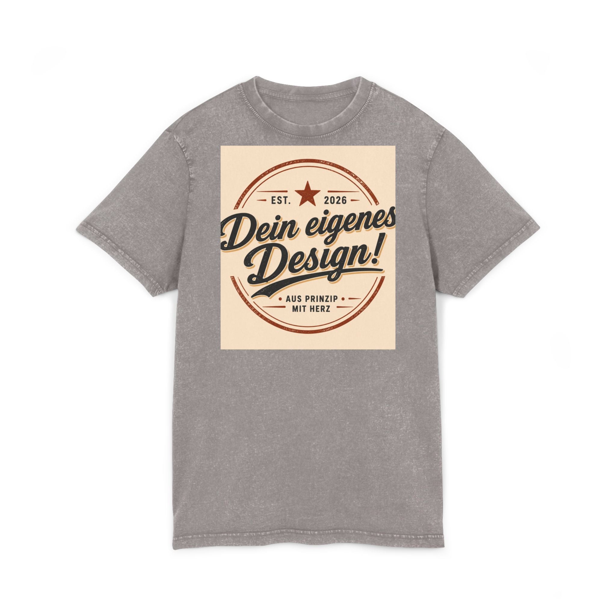 Vintage Acid-Washed Tee — Custom 'Dein eigenes Design!' Graphic