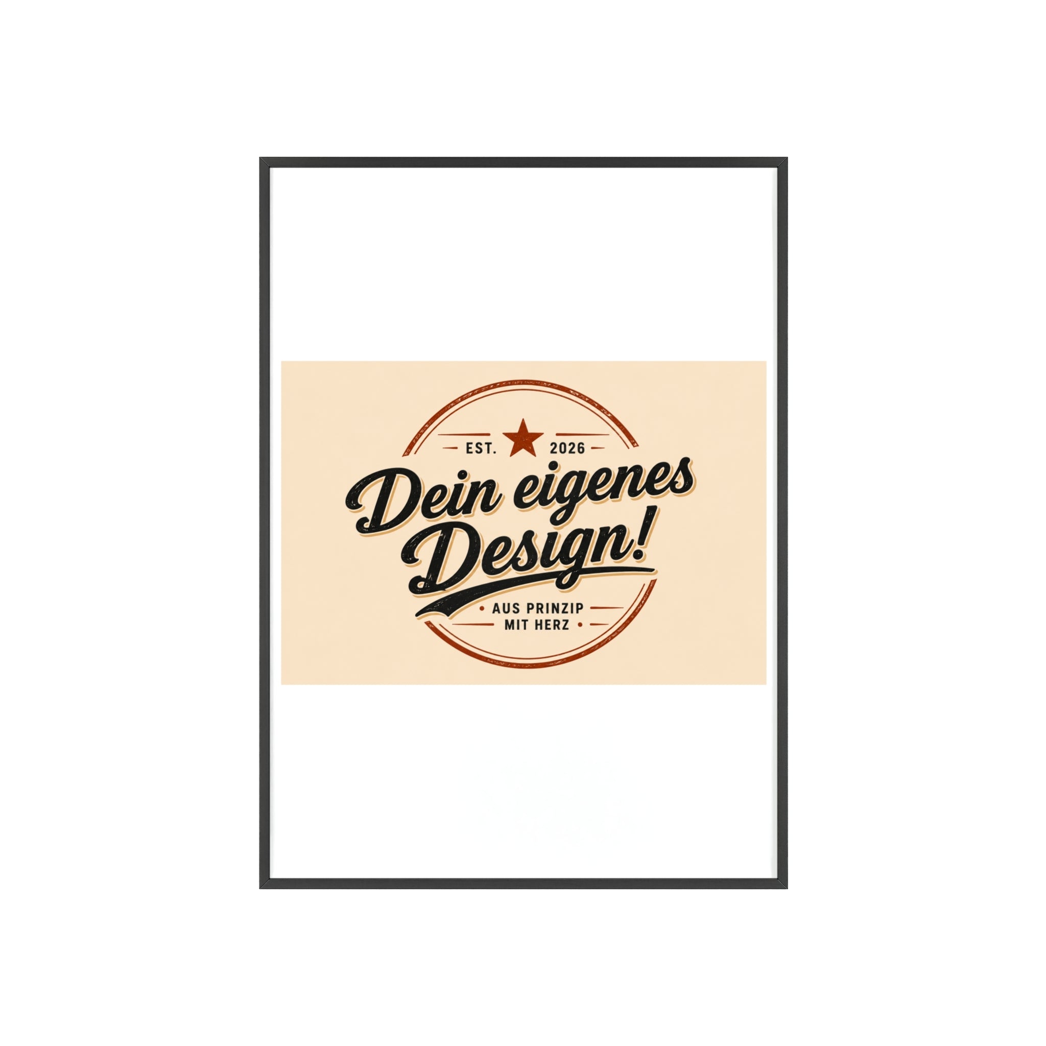 Framed Poster – "Dein eigenes Design!" Custom Wooden Frame Wall Art