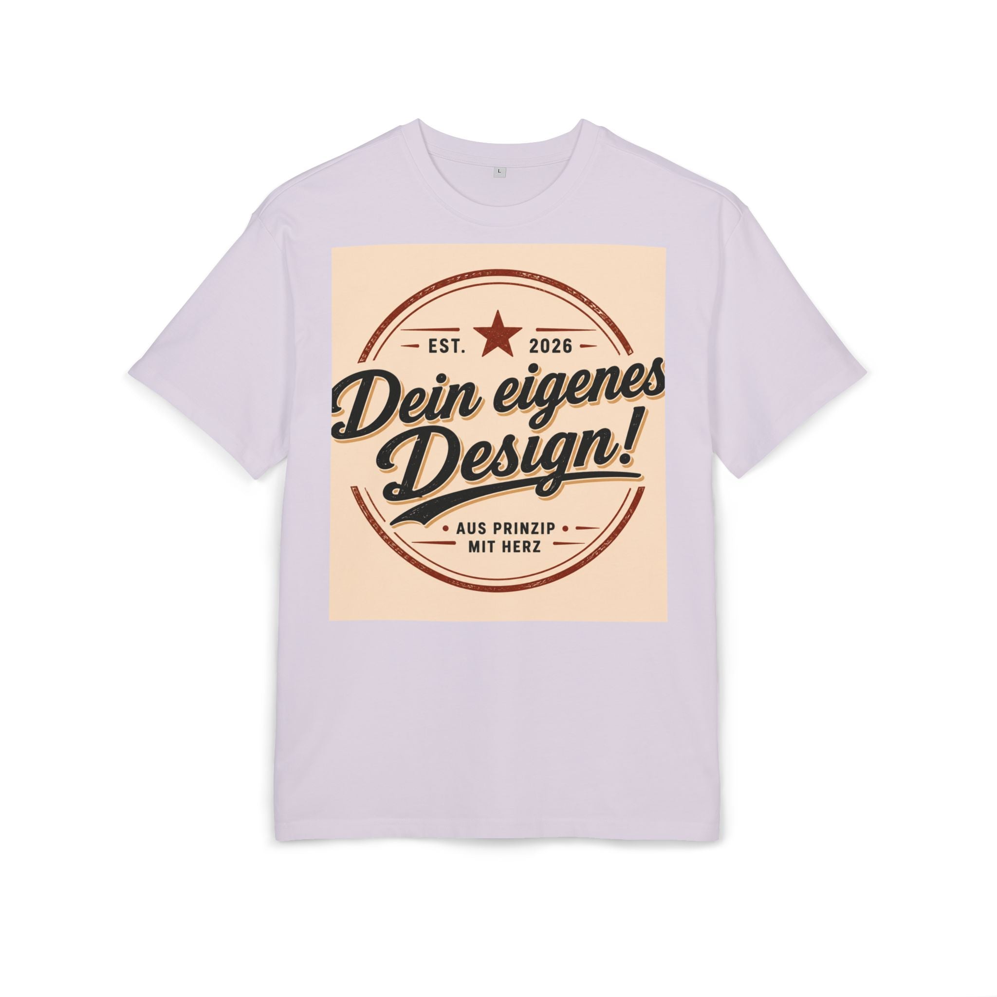 Oversize Tee — "Dein eigenes Design!" Retro Badge Graphic