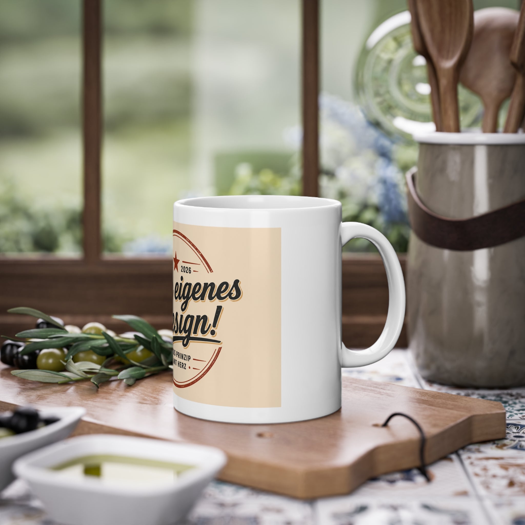 Kaffeetasse personalisiert mit Foto – Weiße Tasse 11oz selbst gestalten