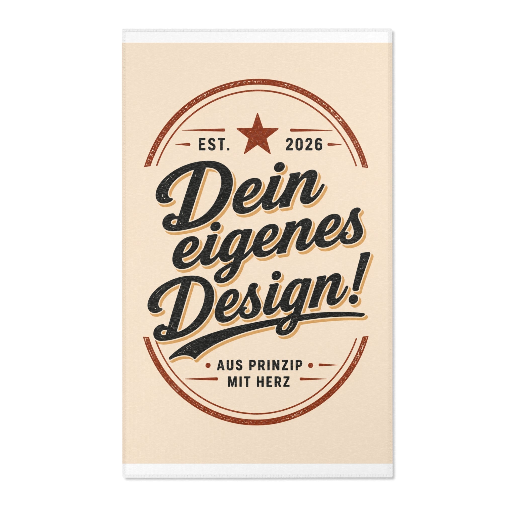 Personalized Vintage Area Rug — "Dein eigenes Design!" German Retro Accent Rug