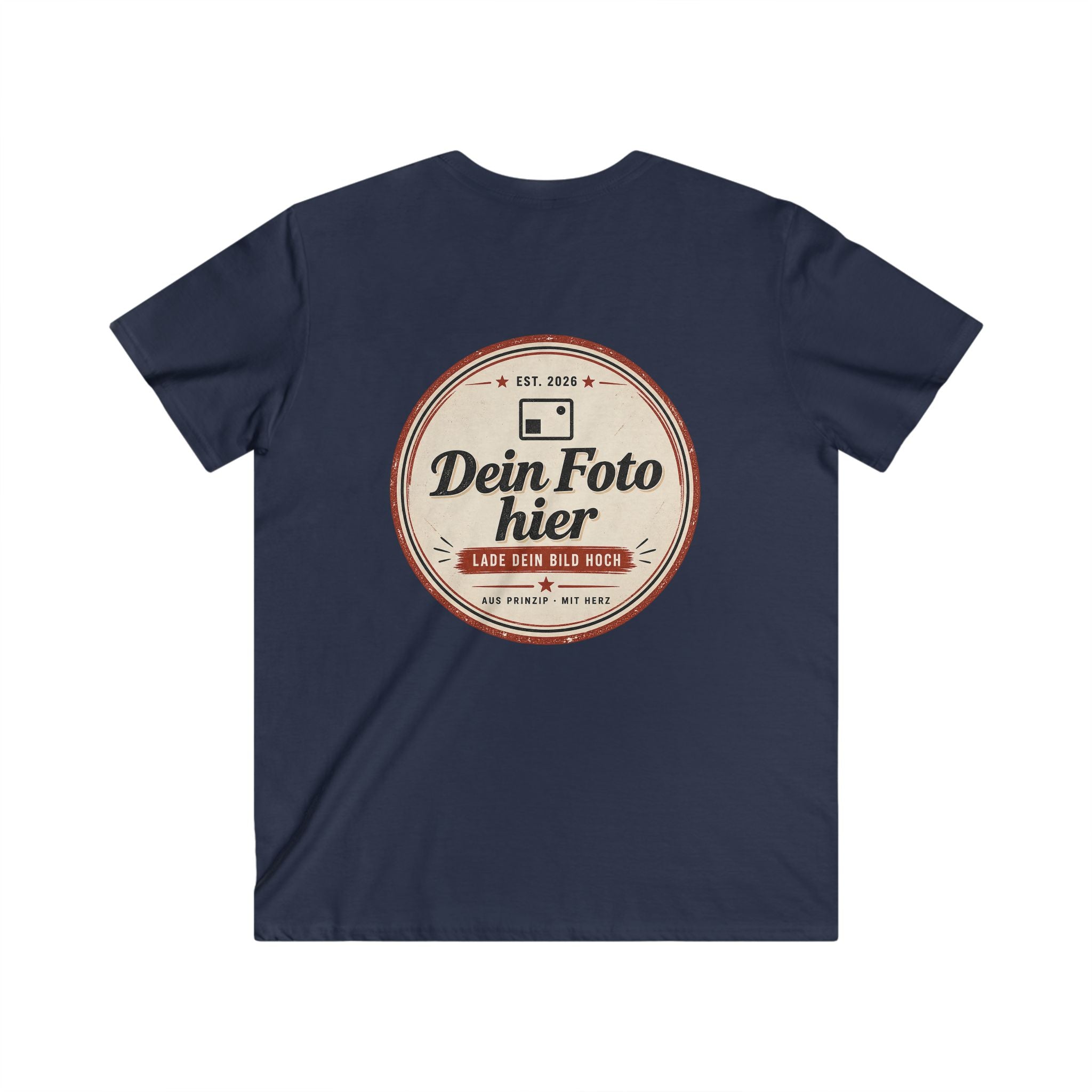 V-Neck T-Shirt personalized with photo - design and print your own shirt