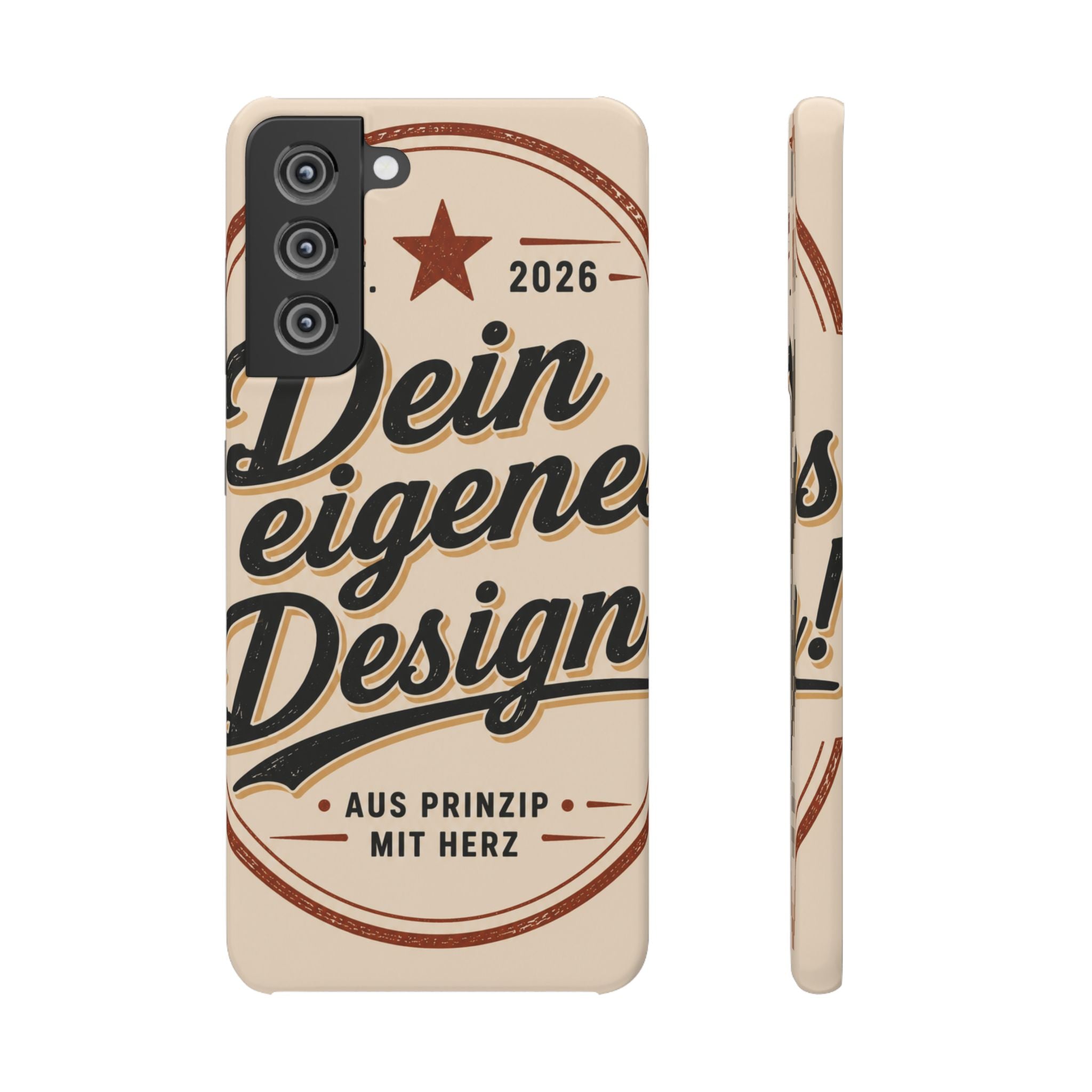 Phone Case — Retro "Dein eigenes Design" Customizable Snap Case