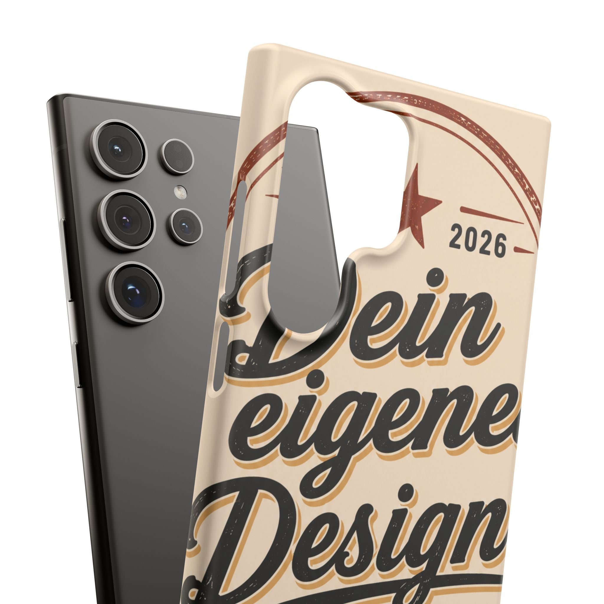 Phone Case — Retro "Dein eigenes Design" Customizable Snap Case