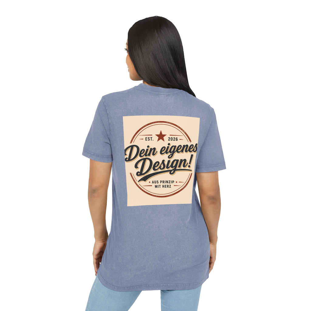 Vintage Acid-Washed Tee — Custom 'Dein eigenes Design!' Graphic