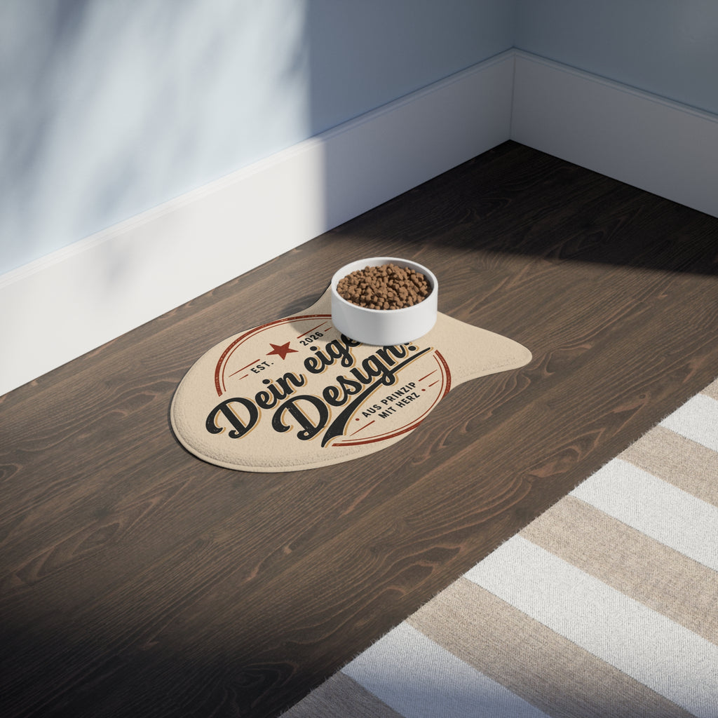 Customizable Bone Pet Feeding Mat — 'Dein eigenes Design!' Personalized Dog Bowl Placemat