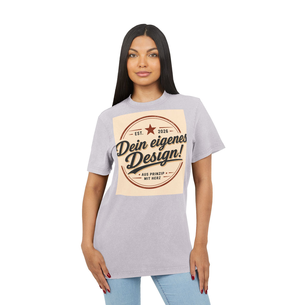 Vintage Acid-Washed Tee — Custom 'Dein eigenes Design!' Graphic