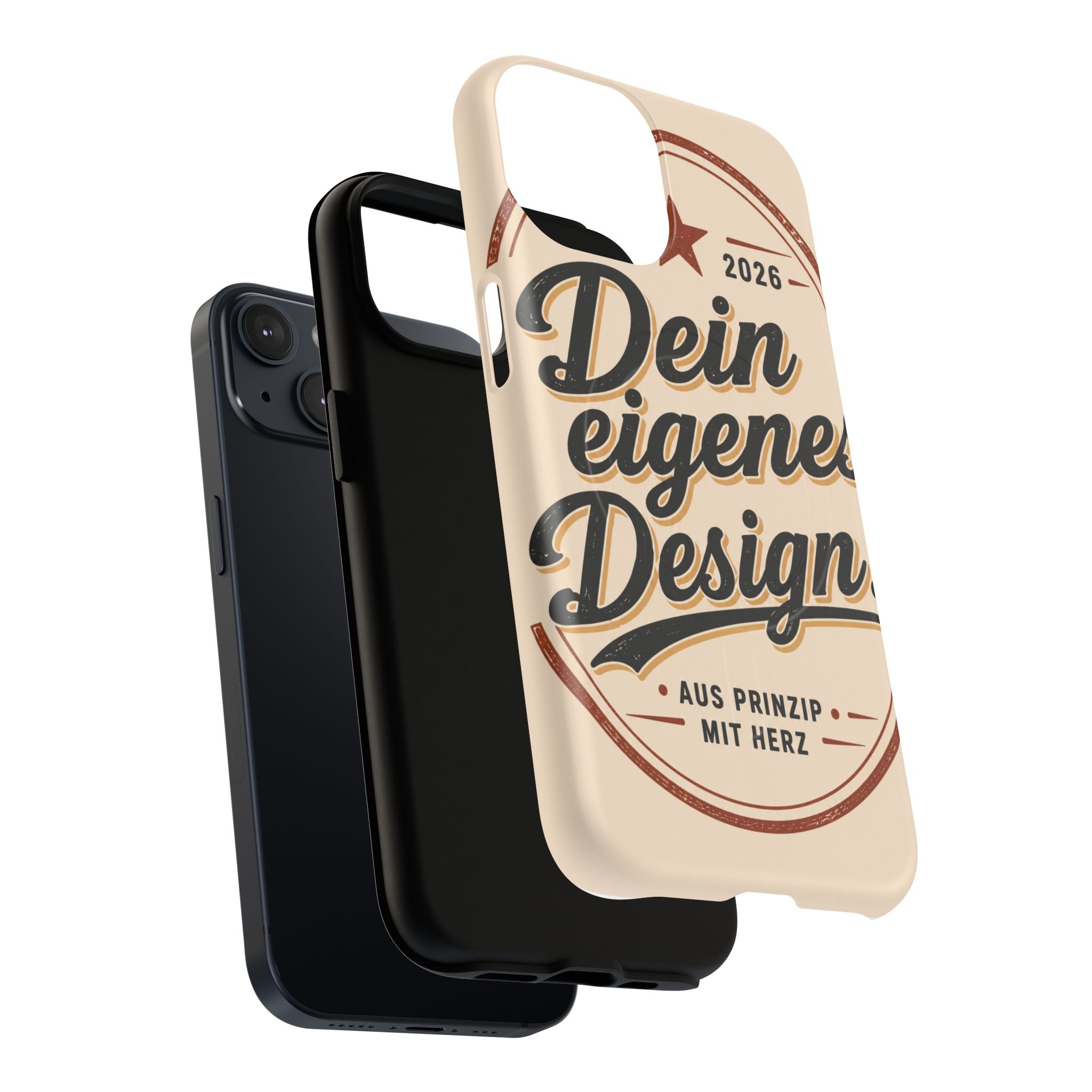 Tough Magnetic Phone Case — "Dein eigenes Design" Retro Script (Customizable)