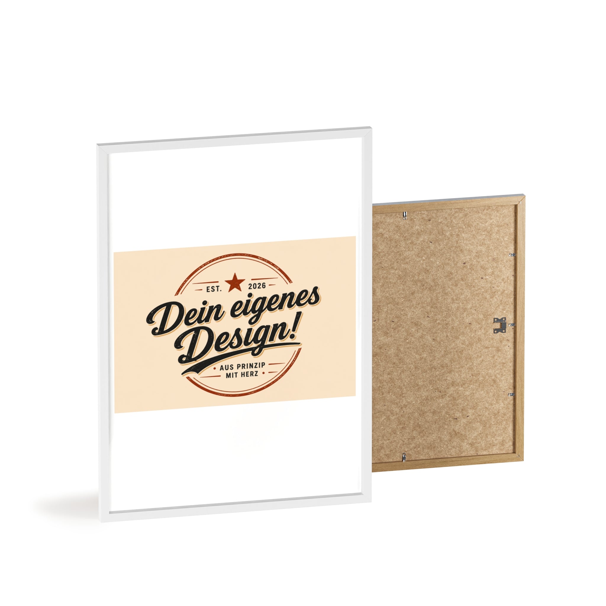 Framed Poster – "Dein eigenes Design!" Custom Wooden Frame Wall Art