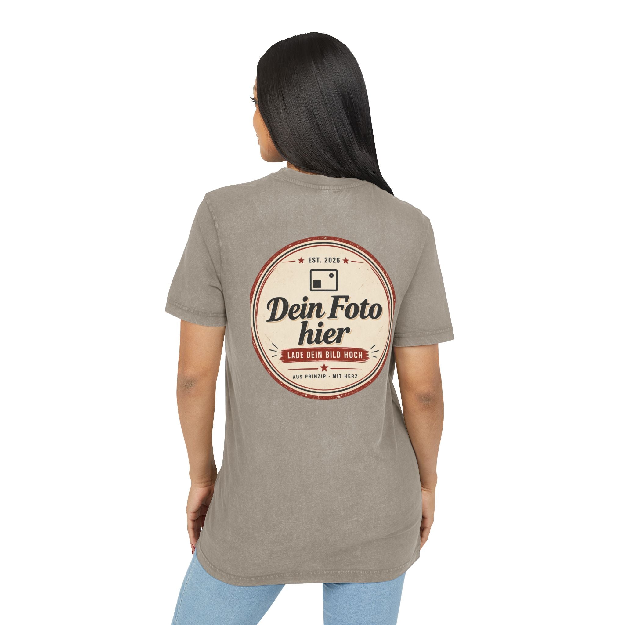 Personalised Acid Wash T-Shirt – Design with your own photo