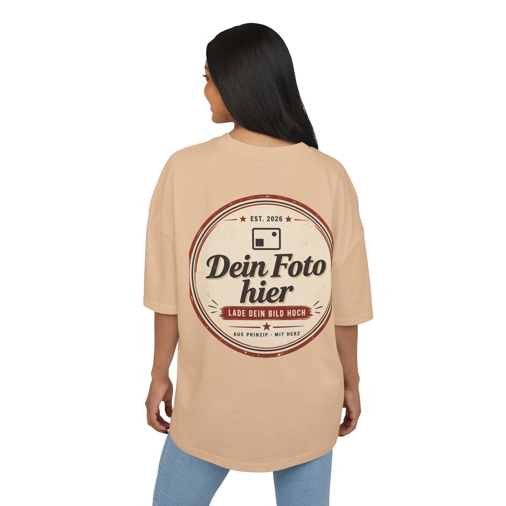 T-Shirt personalized with photo – Design your own retro logo shirt
