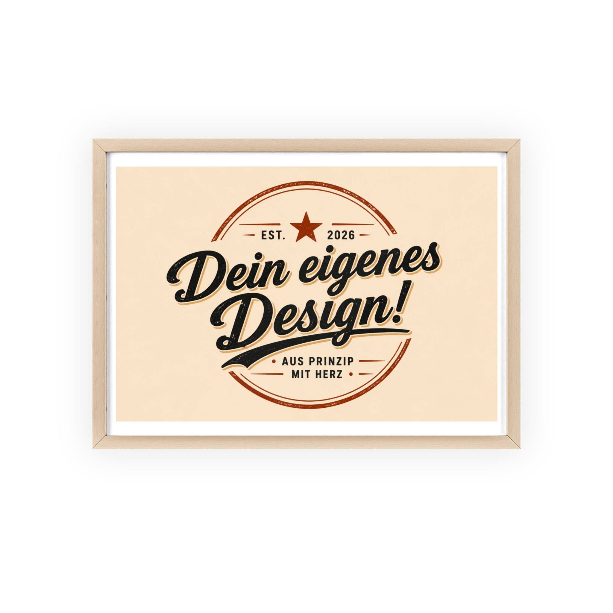 Framed Poster – "Dein eigenes Design!" Custom Wooden Frame Wall Art