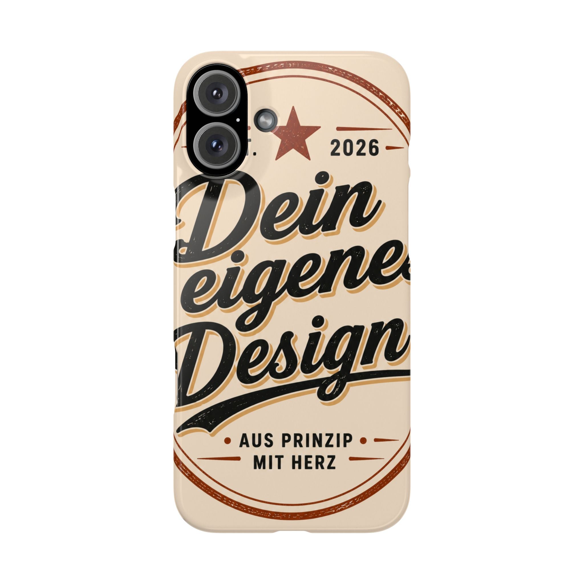 Phone Case — Retro "Dein eigenes Design" Customizable Snap Case