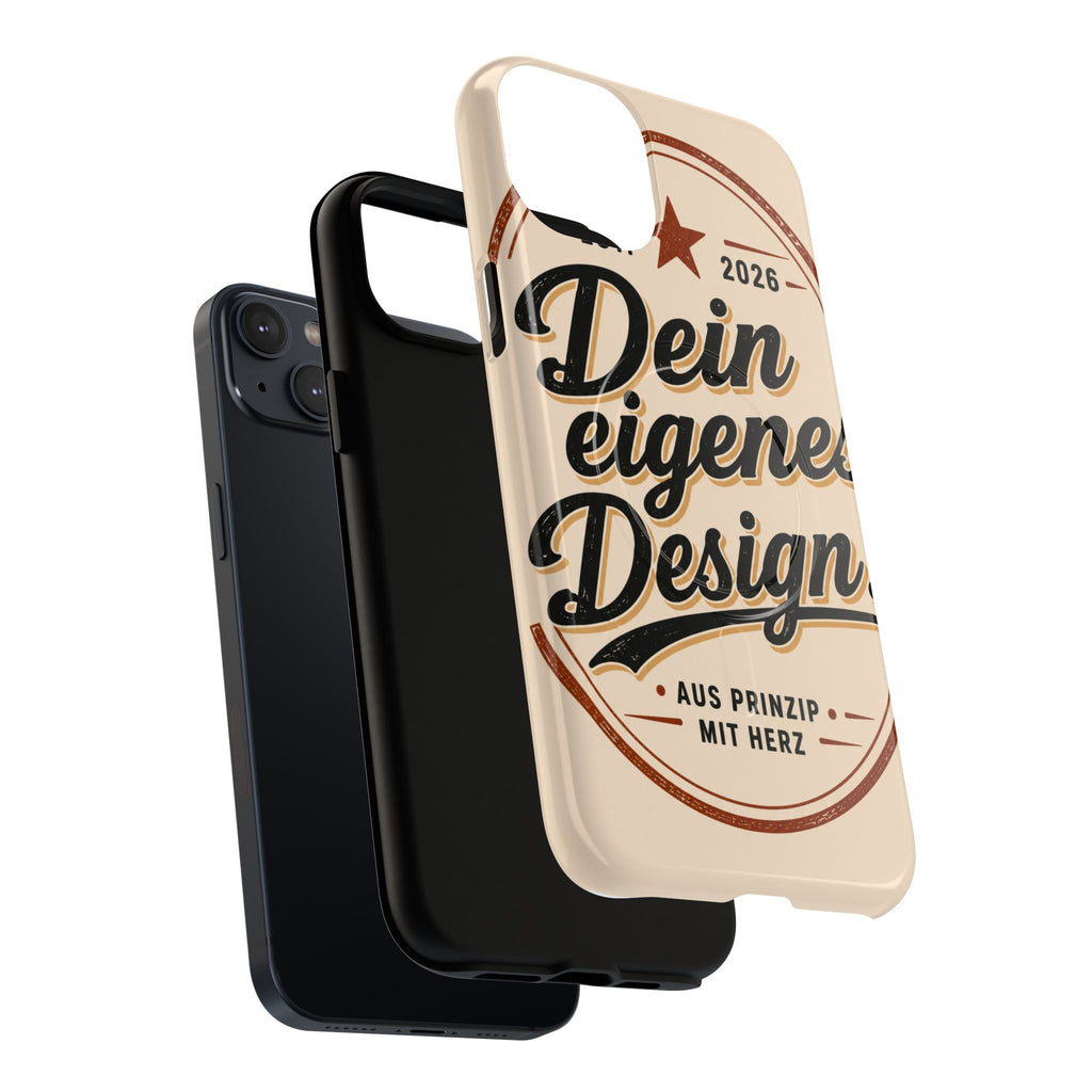 Tough Magnetic Phone Case — "Dein eigenes Design" Retro Script (Customizable)