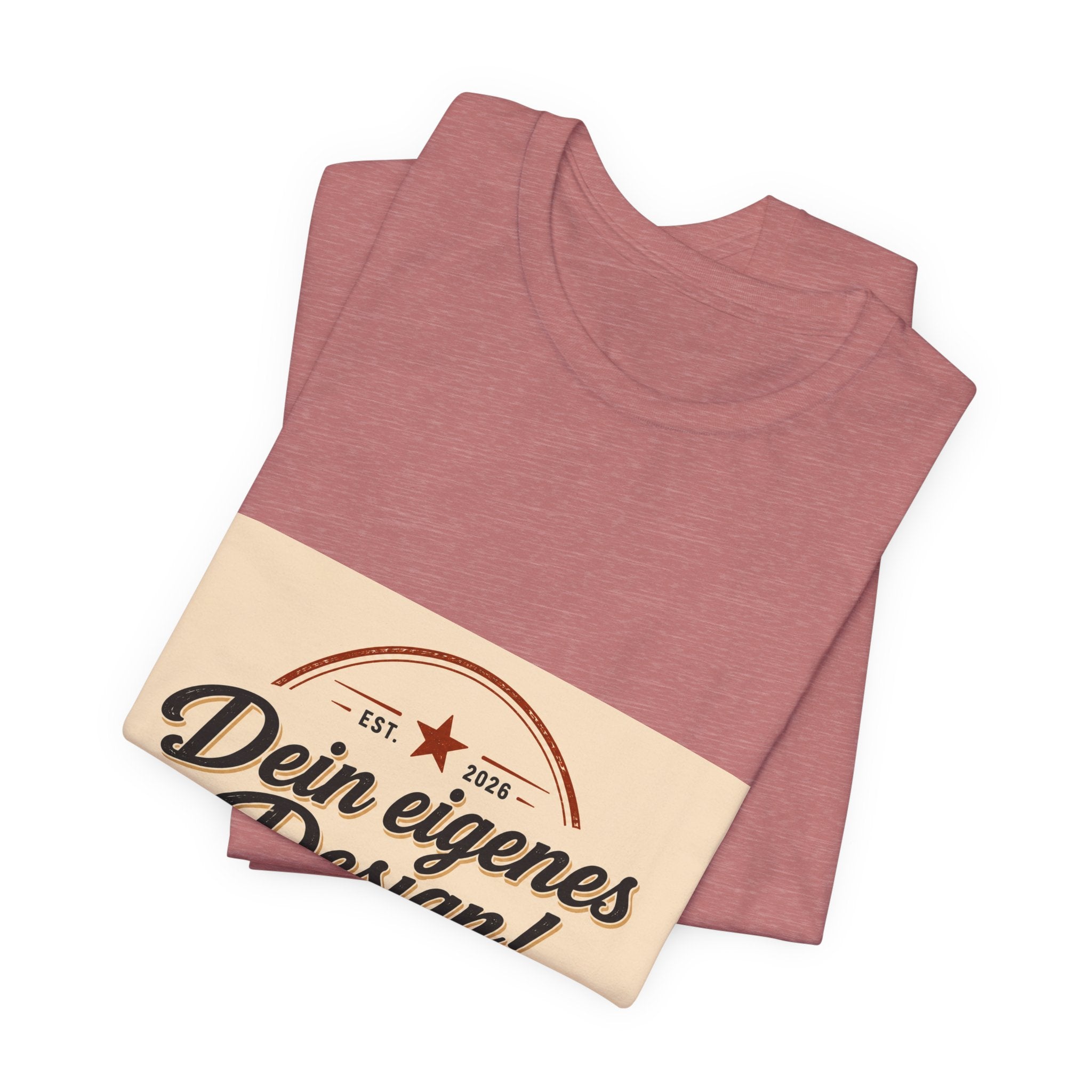 Custom Vintage Badge T-Shirt — "Dein eigenes Design" Personalized Tee