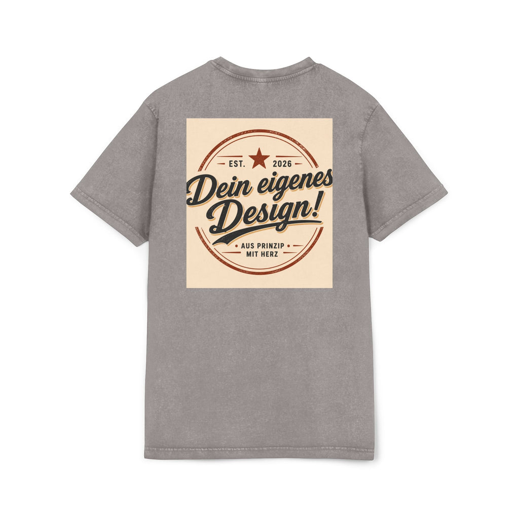 Vintage Acid-Washed Tee — Custom 'Dein eigenes Design!' Graphic
