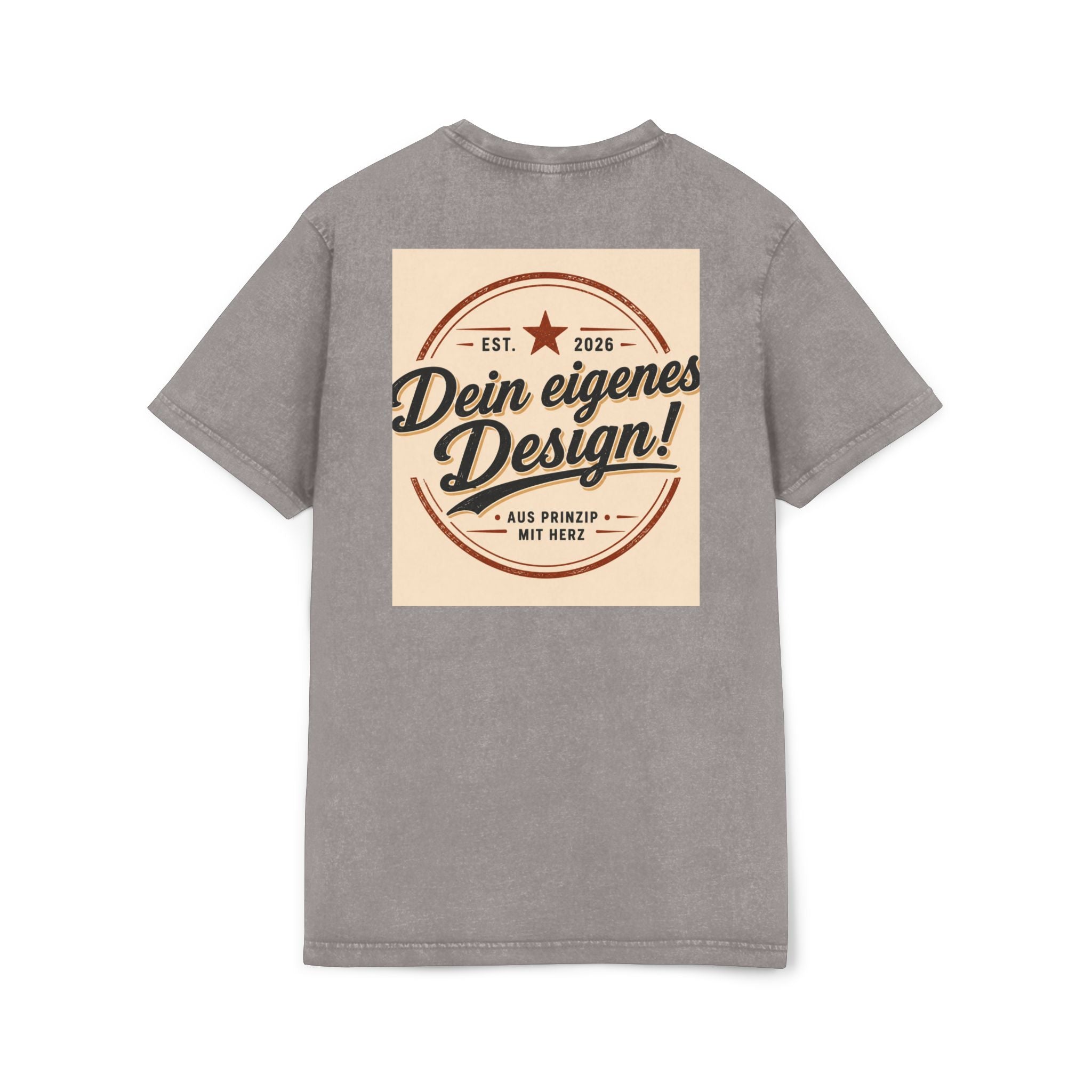 Vintage Acid-Washed Tee — Custom 'Dein eigenes Design!' Graphic