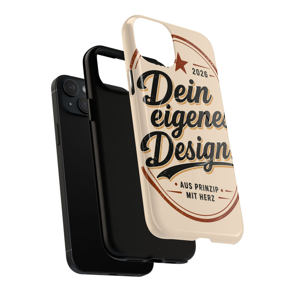 Tough Magnetic Phone Case — "Dein eigenes Design" Retro Script (Customizable)
