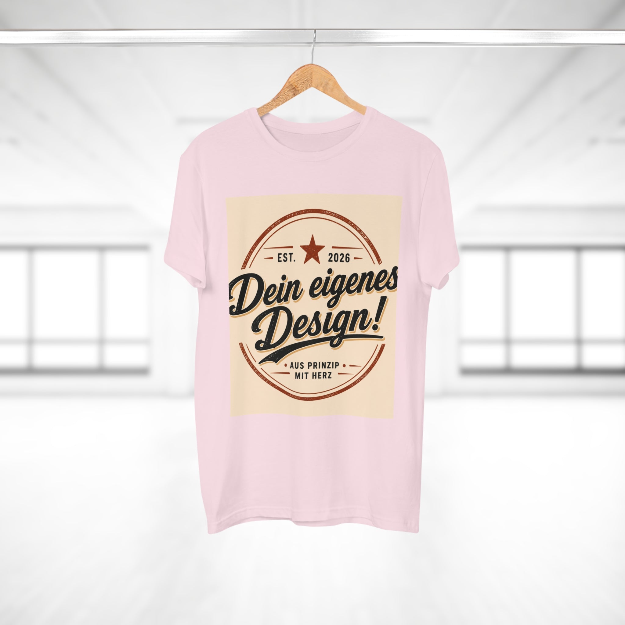 Men's Vintage Badge T‑Shirt — "Dein eigenes Design!" Retro Logo Tee