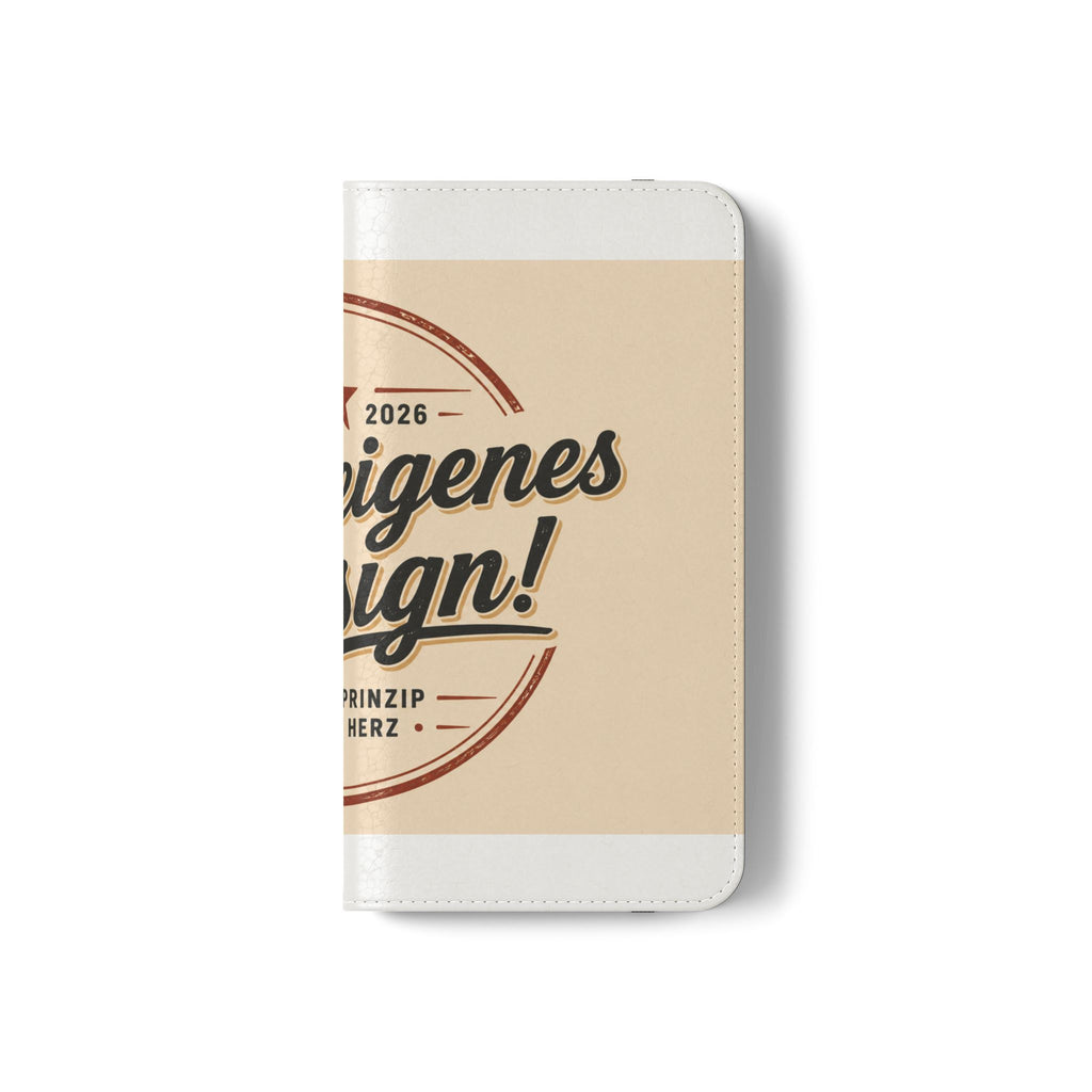 Flip Case Phone Wallet — "Dein eigenes Design!" Vintage Emblem