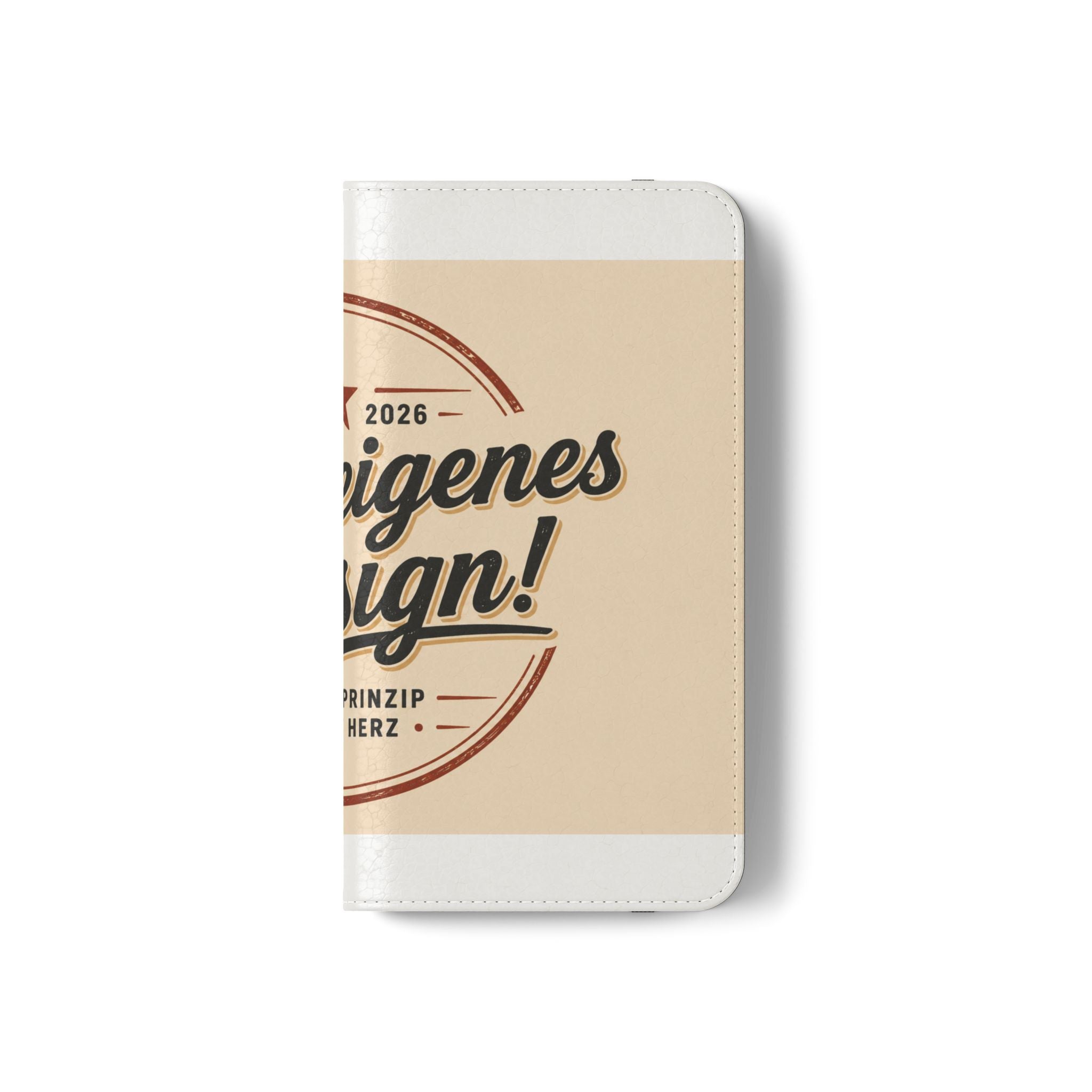 Flip Case Phone Wallet — "Dein eigenes Design!" Vintage Emblem