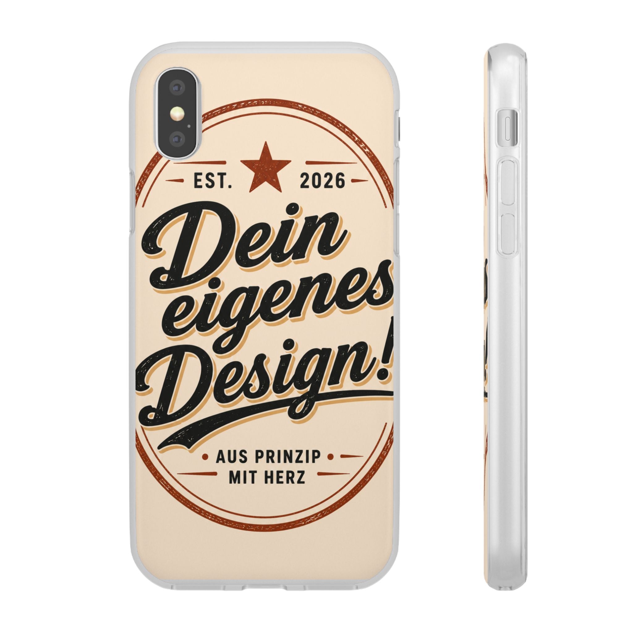 Phone Case — "Dein eigenes Design" Vintage Script Personalized Protective Case
