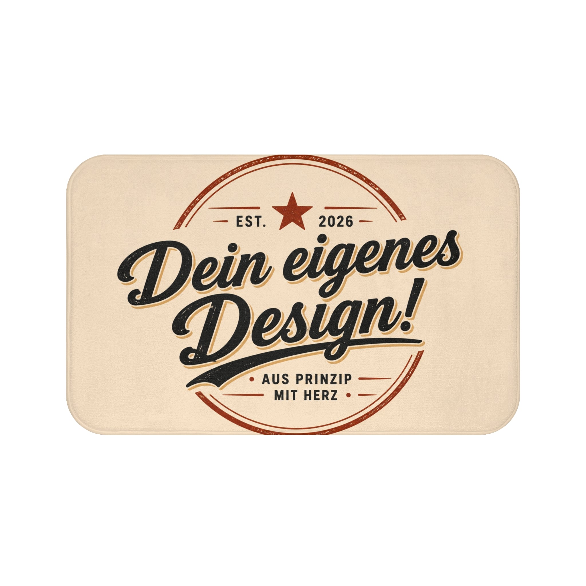 Bath Mat - "Dein eigenes Design!" Vintage German Badge Bath Mat (Established 2026)