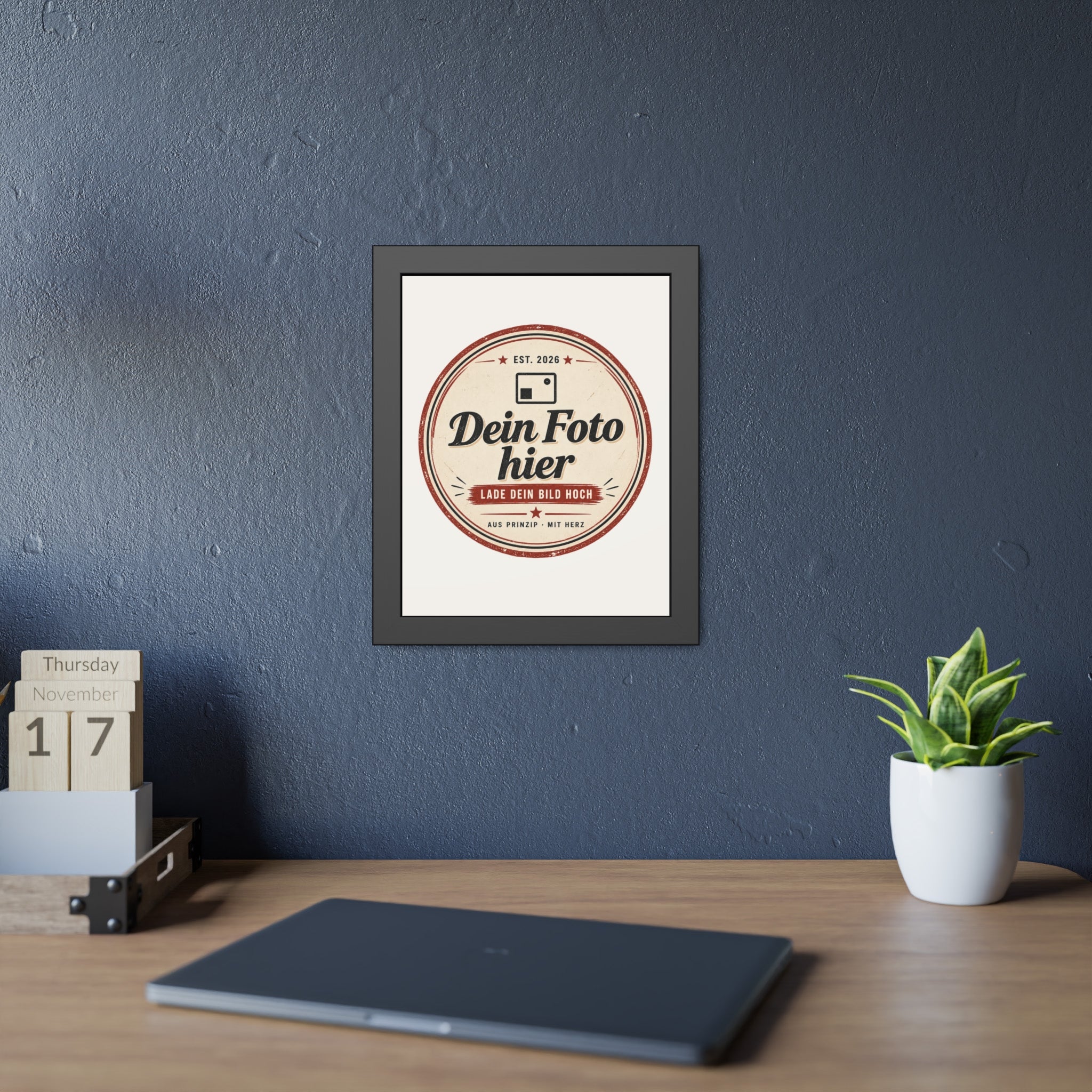 Personalised Poster with Frame – Black Photo Frame with Your Own Photo