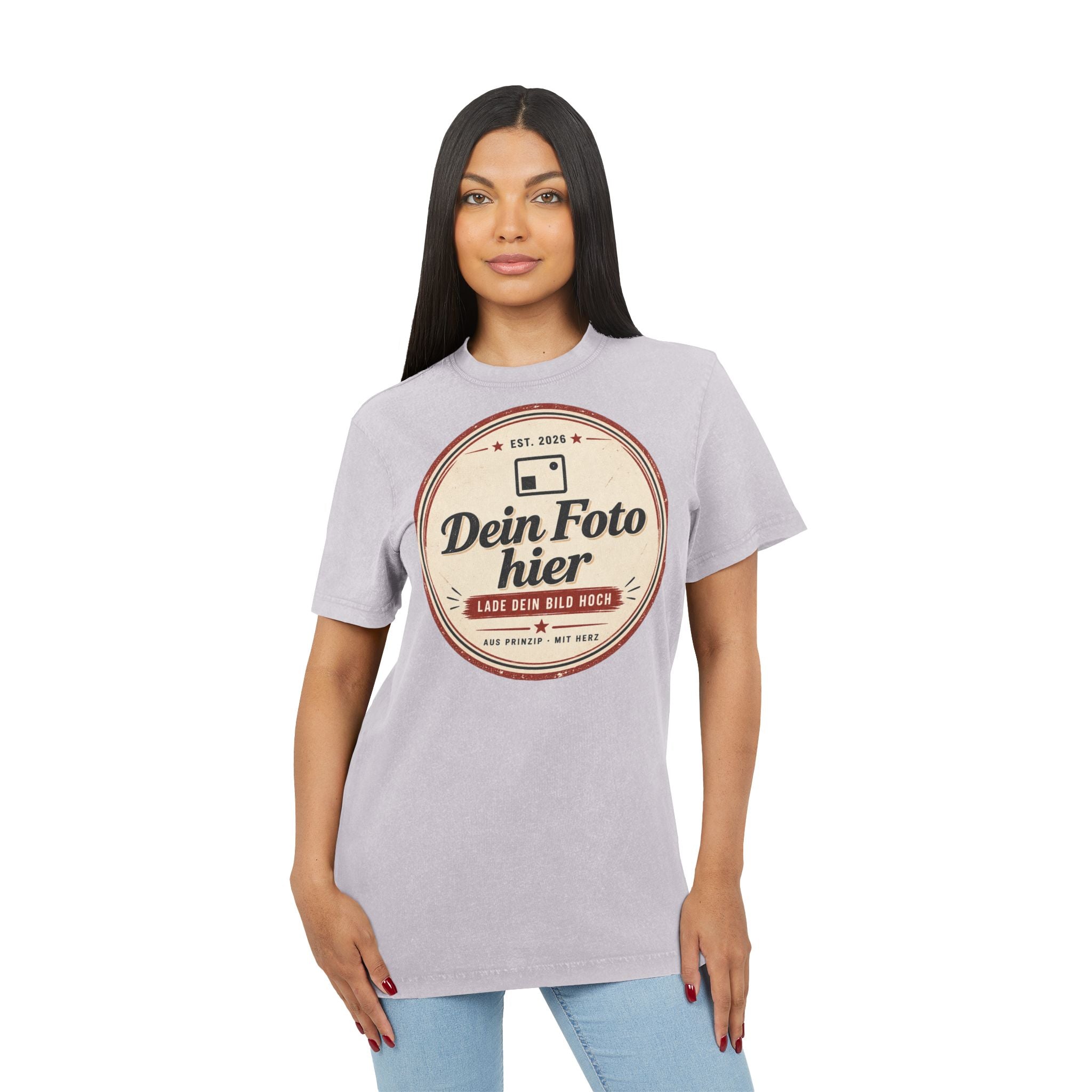 Personalised Acid Wash T-Shirt – Design with your own photo