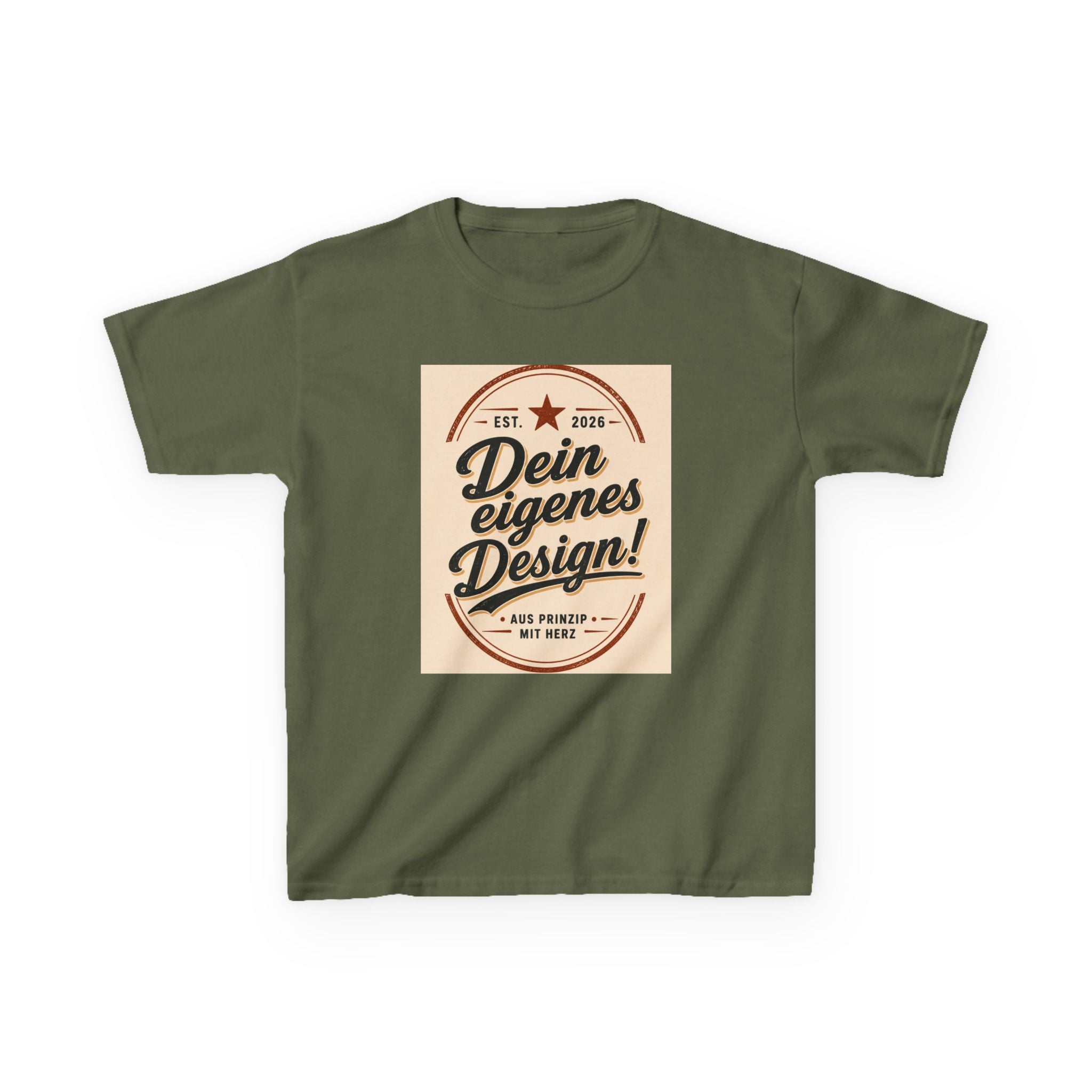 Kids T‑Shirt — "Dein eigenes Design!" Vintage Badge Graphic