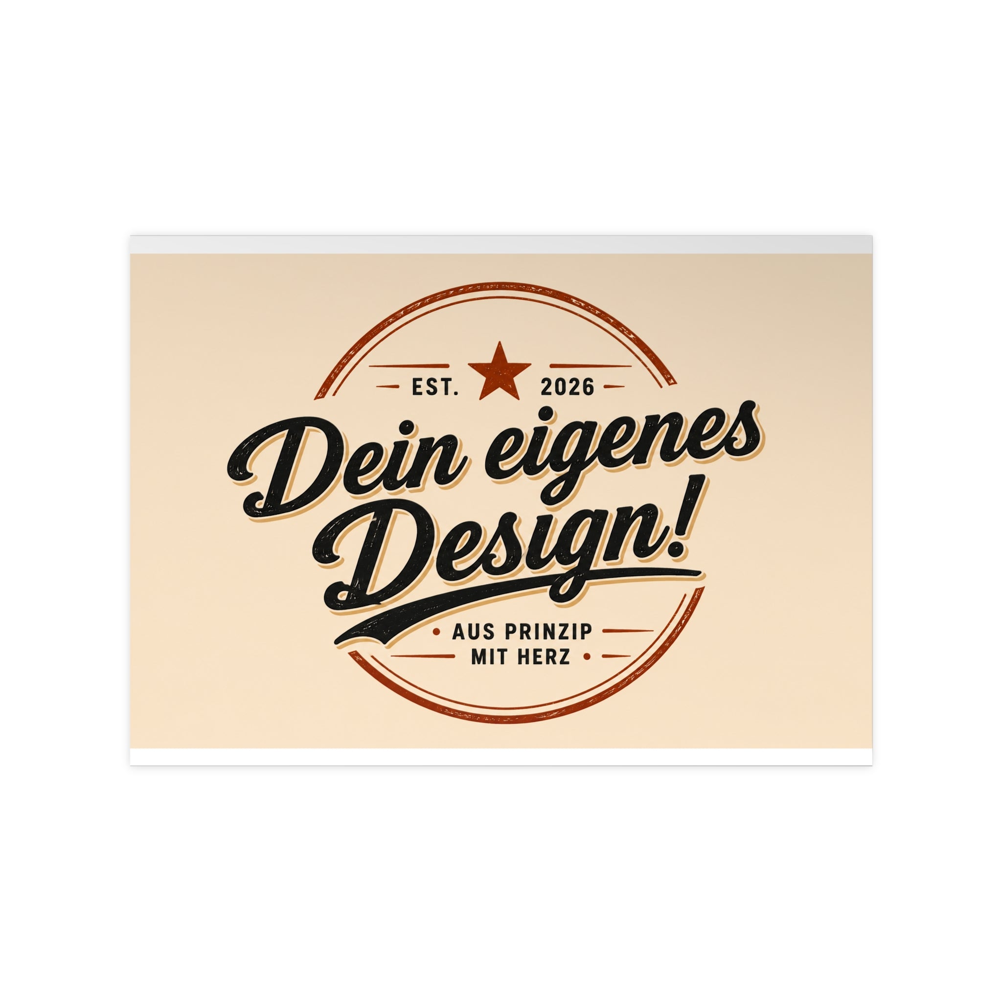 Custom Photopaper Poster — Personalizable Vintage Badge Design (Dein eigenes Design!)