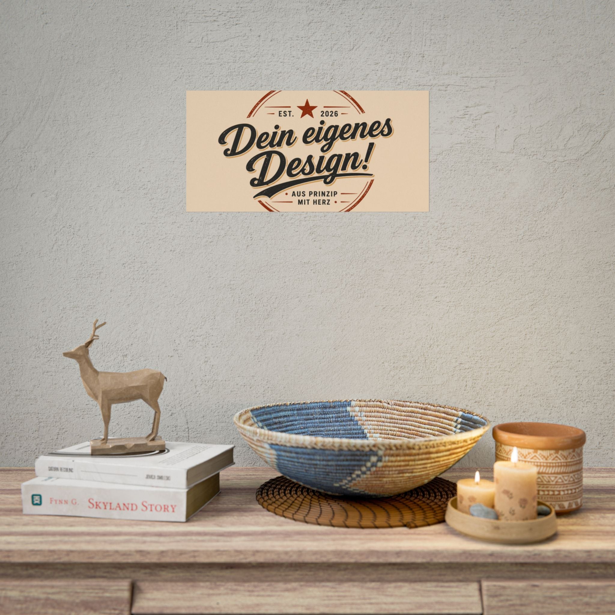 Rolled Poster – "Dein eigenes Design!" Vintage Badge Art Print (Customizable)